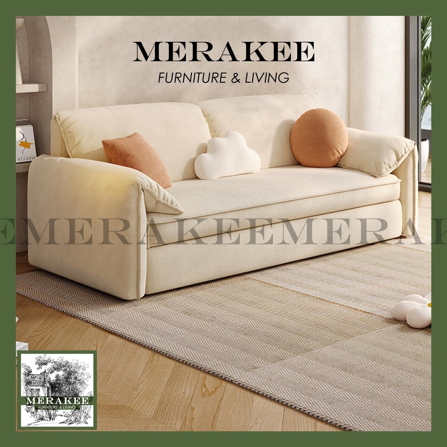 MERAKEE Multi Purpose Sofa Bed Color Solution Living Room Bedroom Furniture XC1961