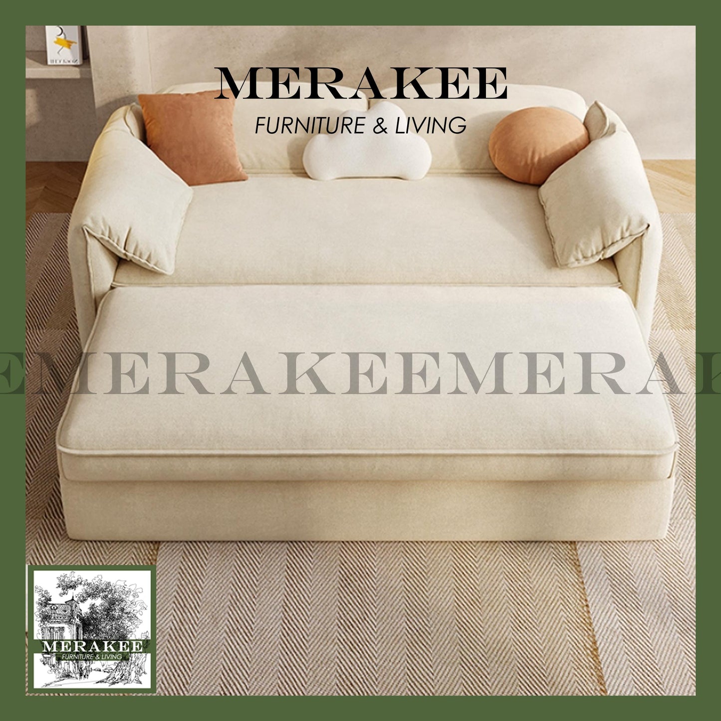 MERAKEE Multi Purpose Sofa Bed Color Solution Living Room Bedroom Furniture XC1961