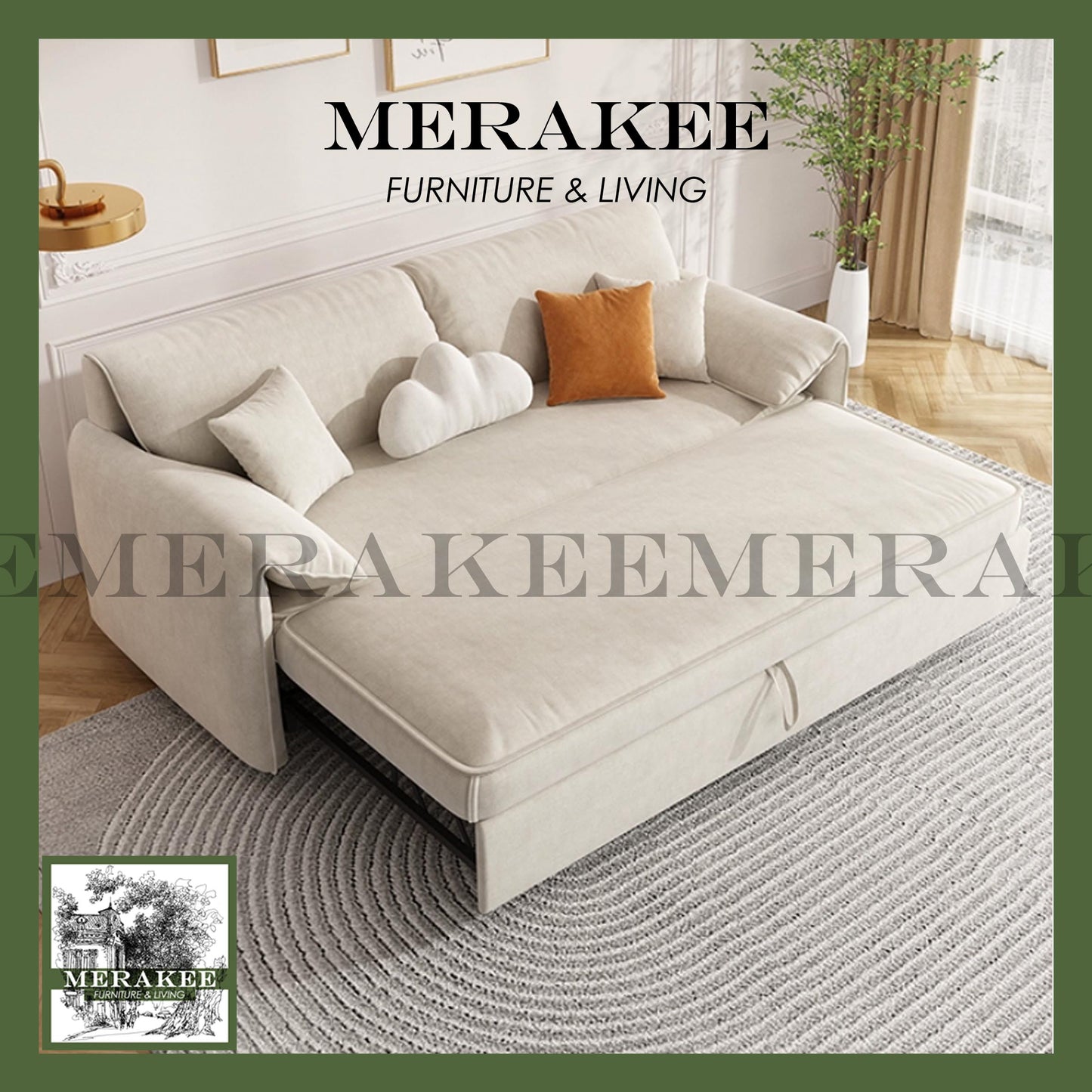 MERAKEE Multi Purpose Sofa Bed Color Solution Living Room Bedroom Furniture XC1961