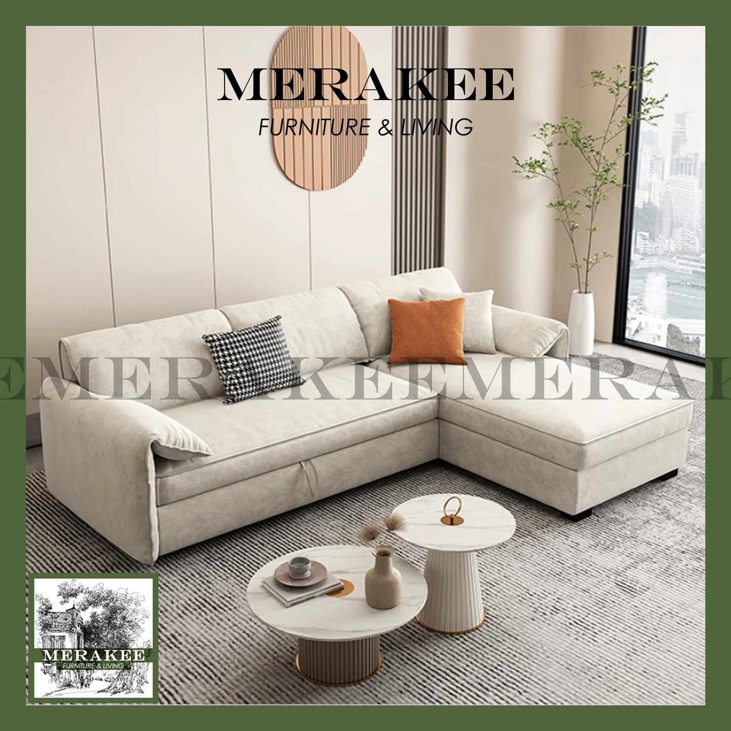 MERAKEE Multi Purpose Sofa Bed Color Solution Living Room Bedroom Furniture XC1961