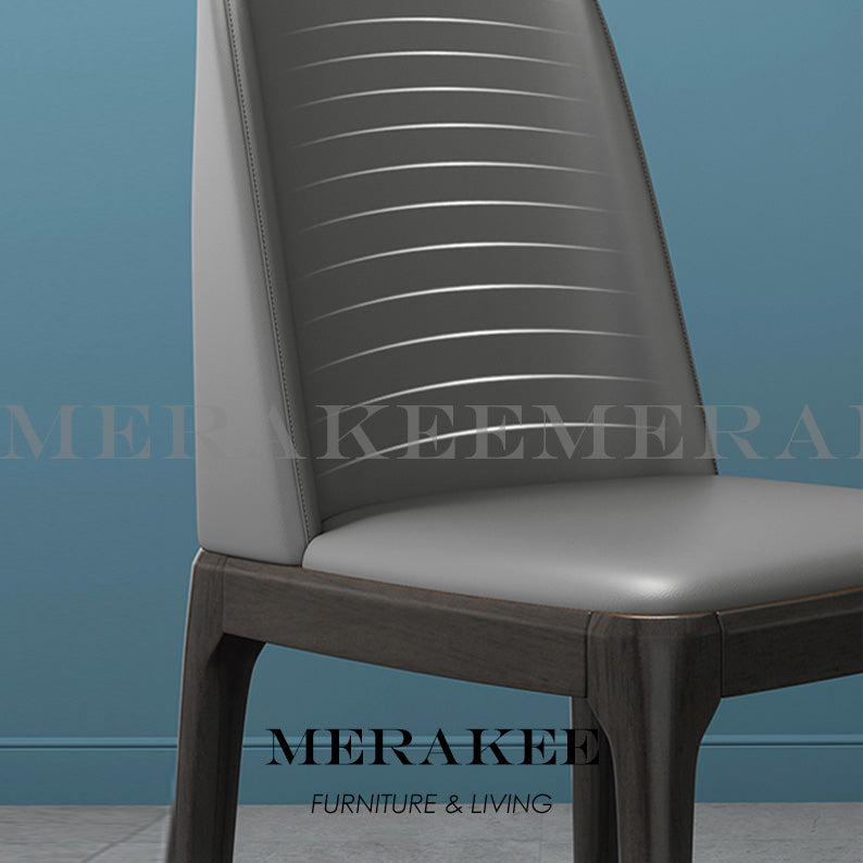 MERAKEE Dining Chair PU Leather Solid Wood Frame Dining Room Furniture JCY006