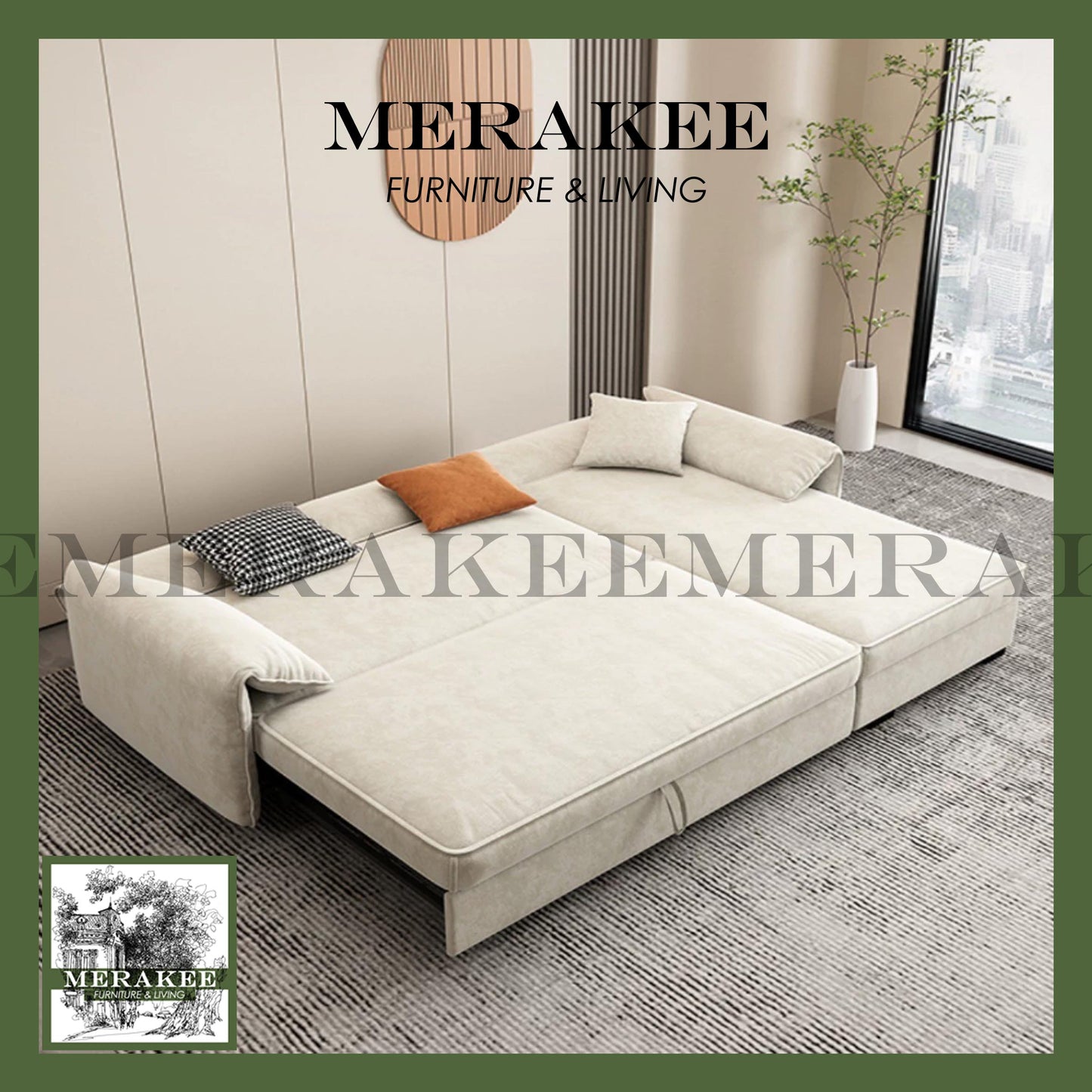 MERAKEE Multi Purpose Sofa Bed Color Solution Living Room Bedroom Furniture XC1961