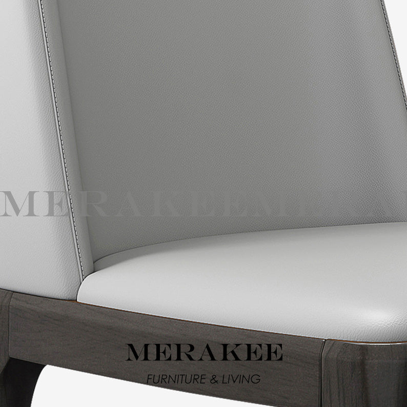 MERAKEE Dining Chair PU Leather Solid Wood Frame Dining Room Furniture JCY006