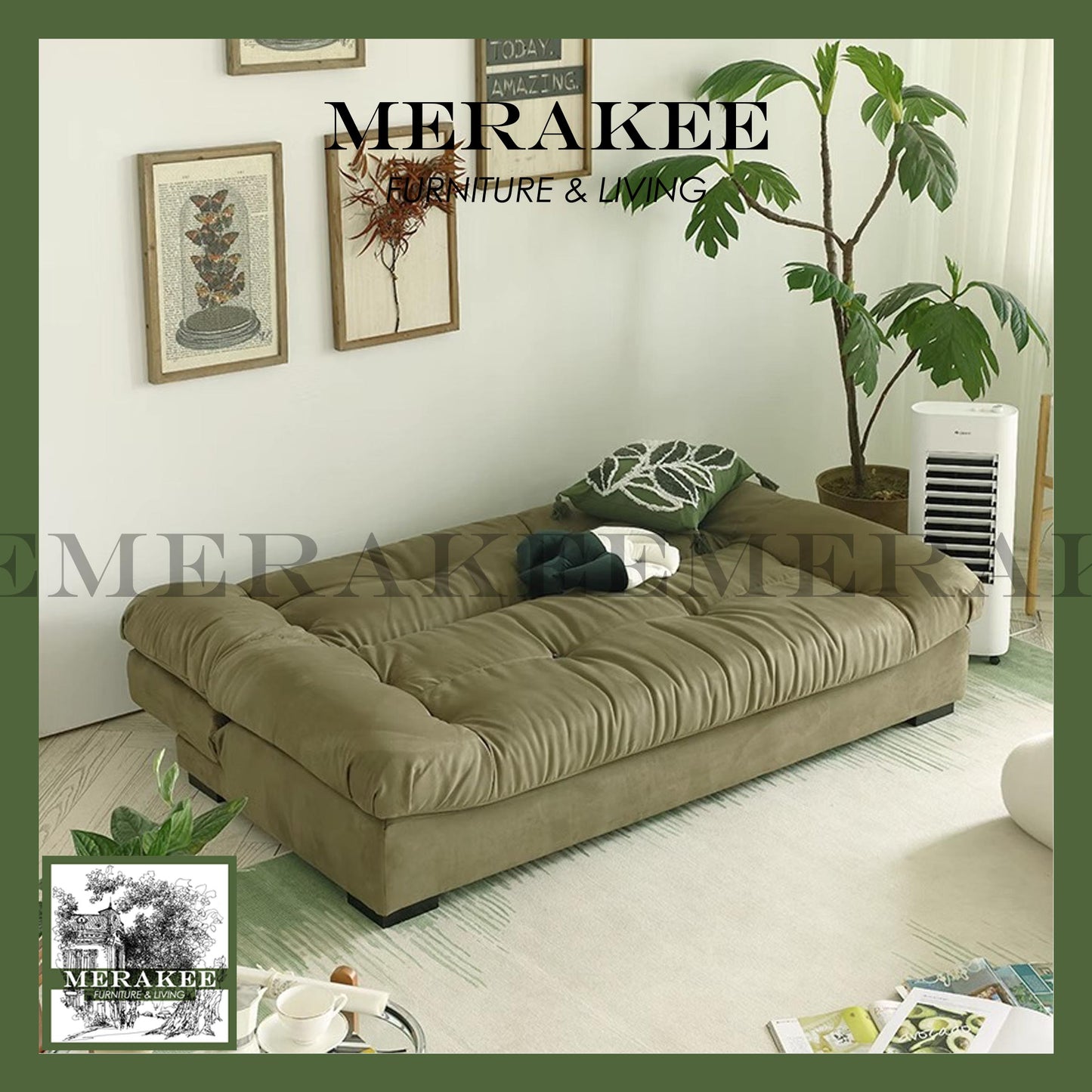 MERAKEE Multi Purpose Sofa Bed Color Solution Living Room Bedroom Furniture XC3856