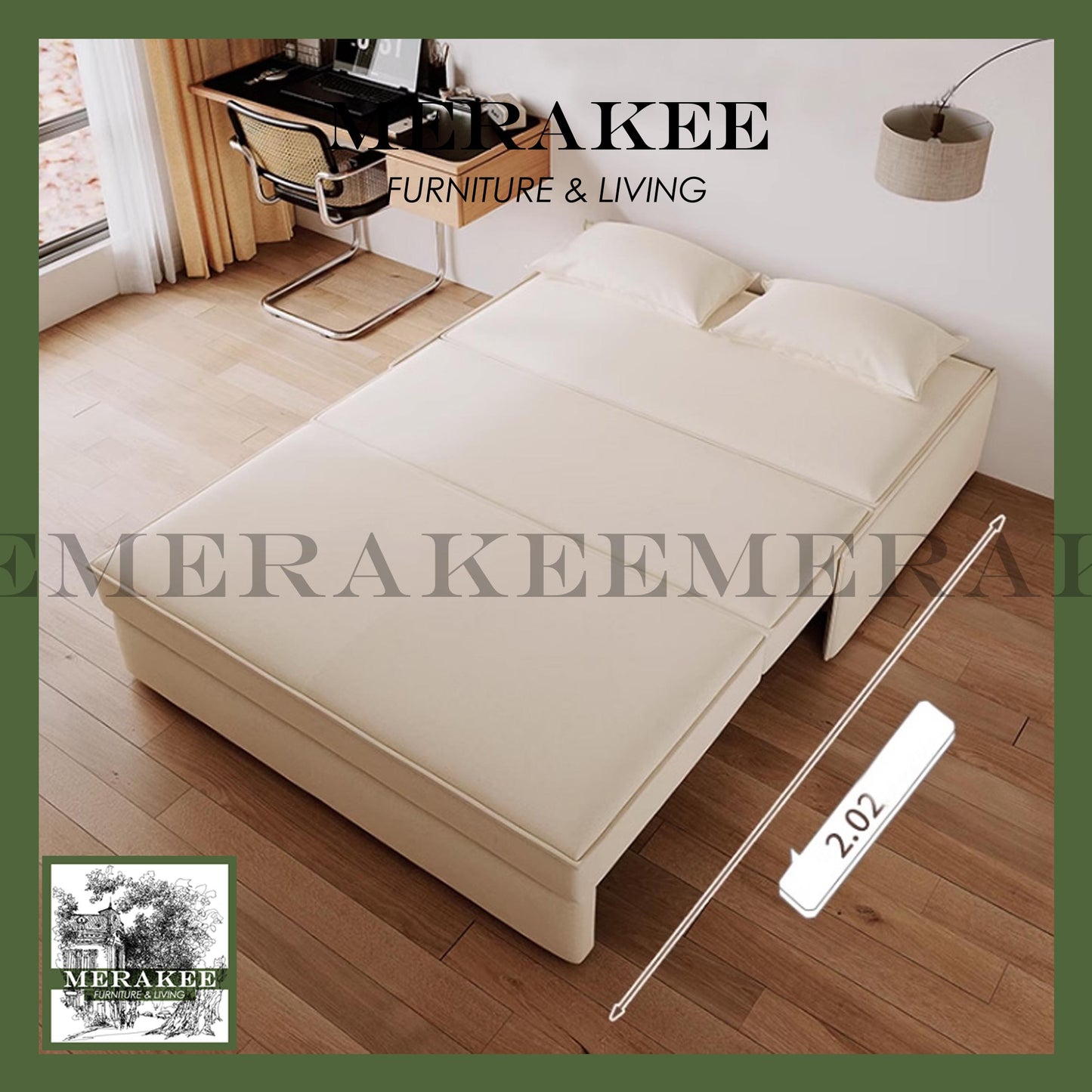 MERAKEE Multi Purpose Sofa Bed With Large Storage Color Solution Living Room Bedroom Furniture XC6396