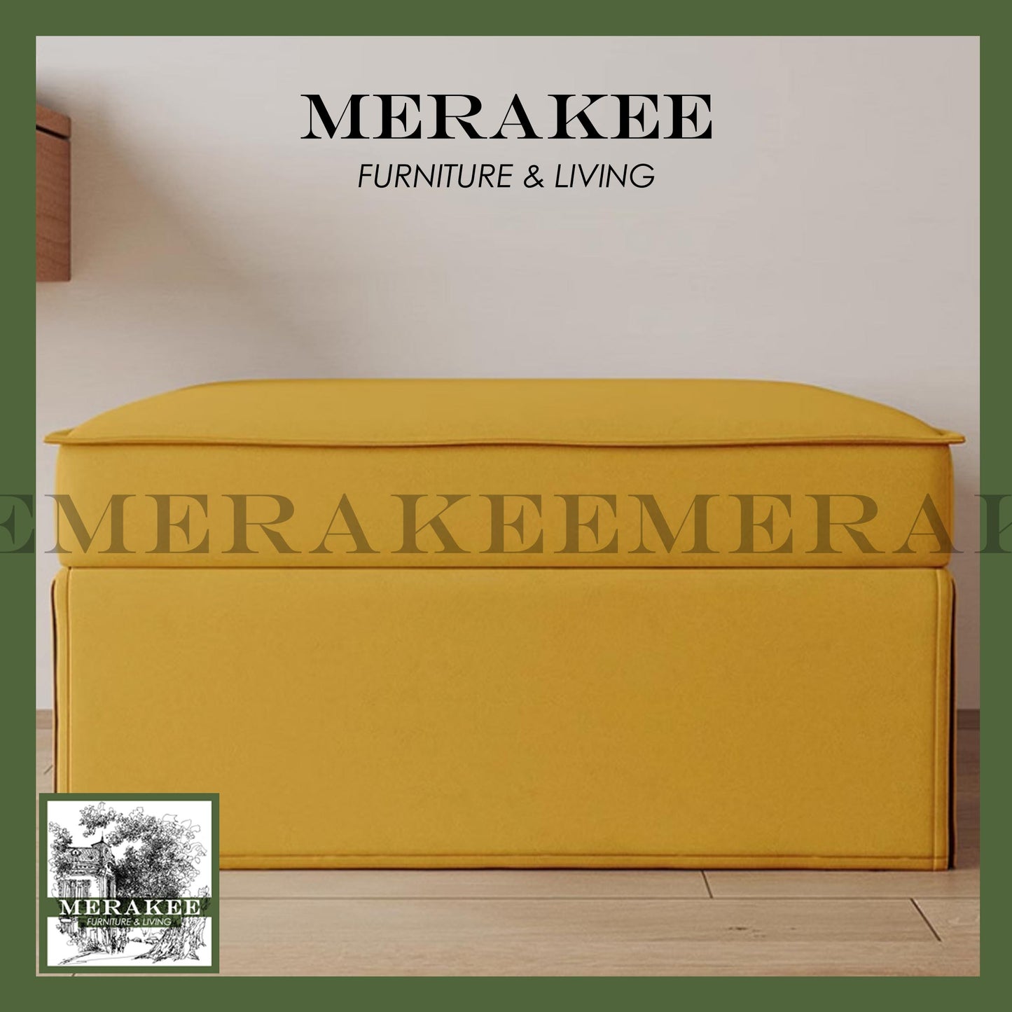 MERAKEE Multi Purpose Sofa Bed Stool Ottoman Single Color Solution Living Room Bedroom Office Furniture XC207