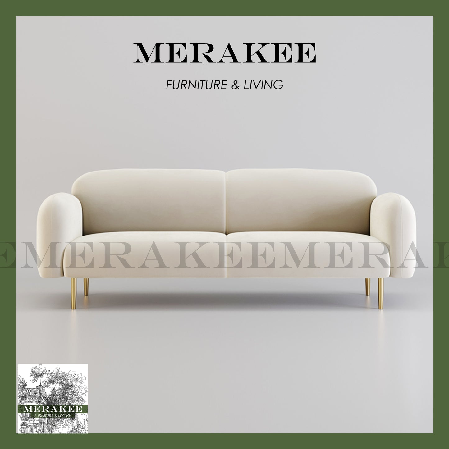 MERAKEE Velvet 1/2/3/4 Seater Sofa Color Solution Living Room Furniture JC998