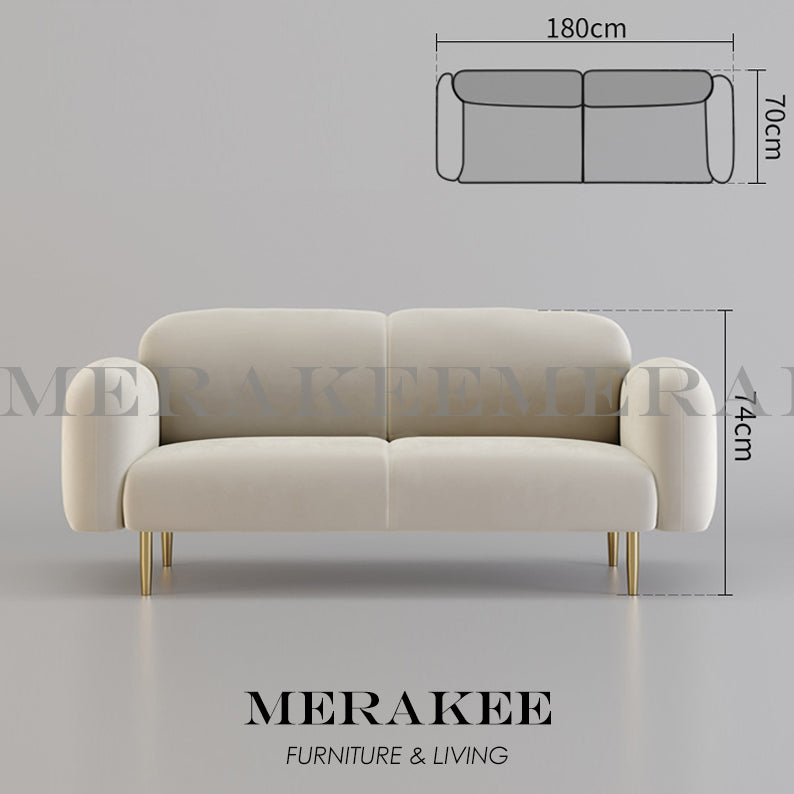 MERAKEE Velvet 1/2/3/4 Seater Sofa Color Solution Living Room Furniture JC998