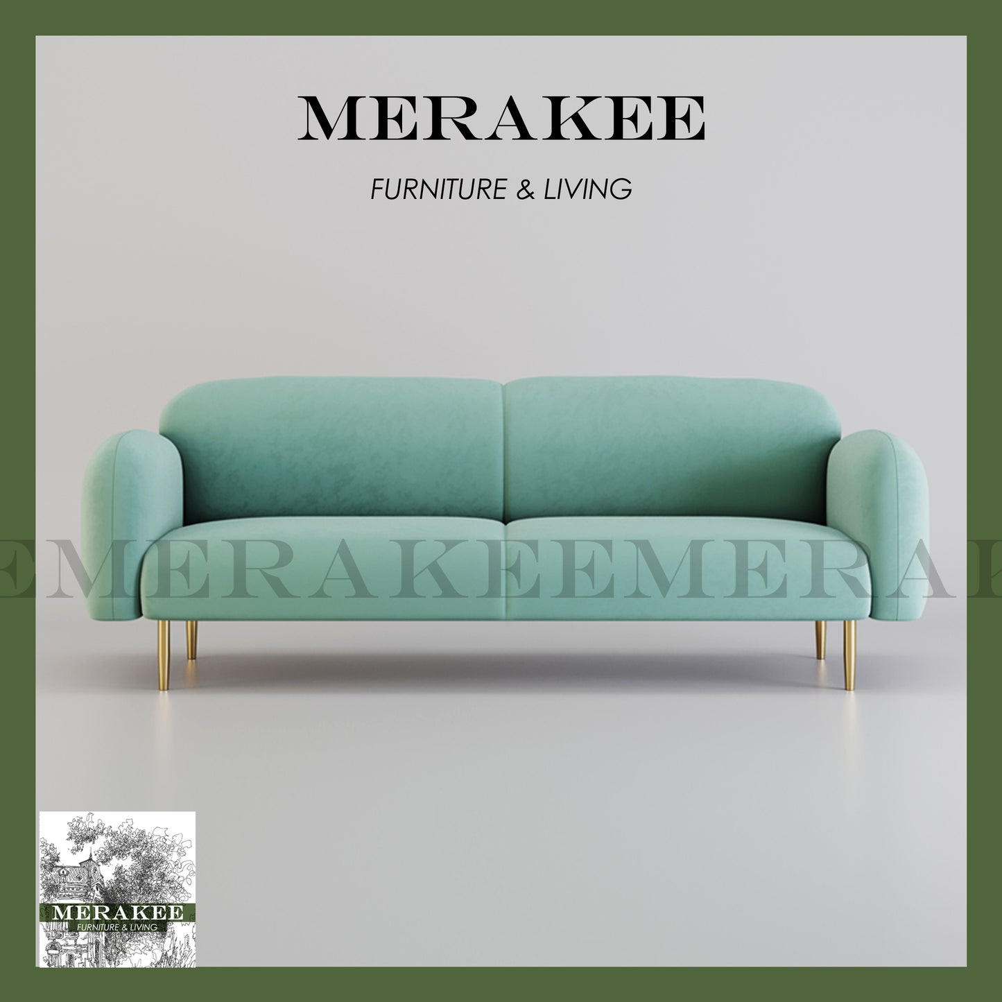 MERAKEE Velvet 1/2/3/4 Seater Sofa Color Solution Living Room Furniture JC998