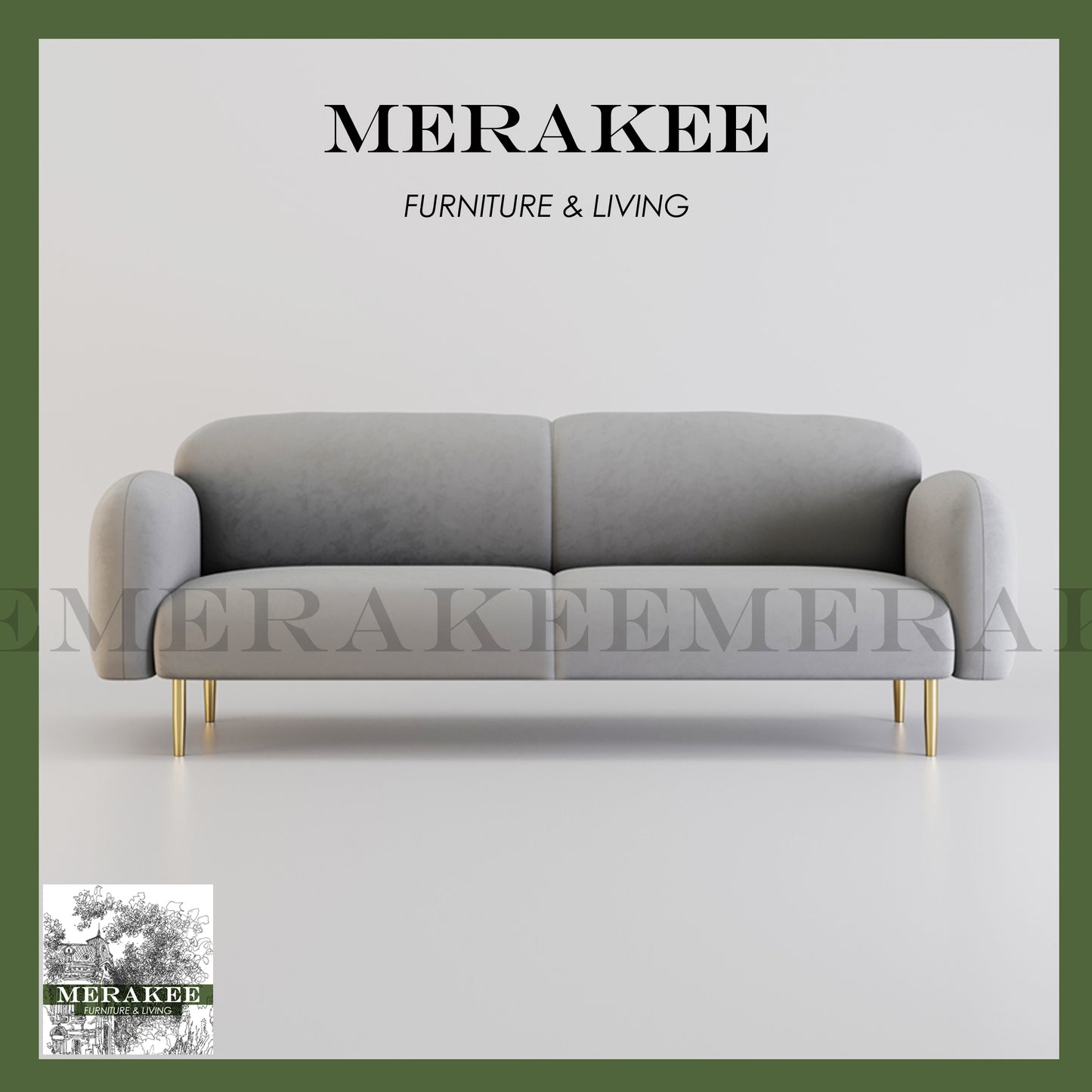 MERAKEE Velvet 1/2/3/4 Seater Sofa Color Solution Living Room Furniture JC998