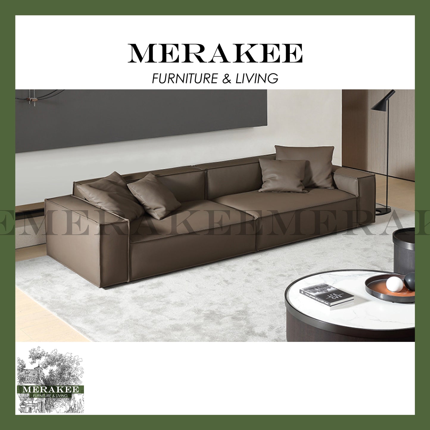 MERAKEE Leather 1/2/3/4 Seater Sofa Living Room Furniture XC818