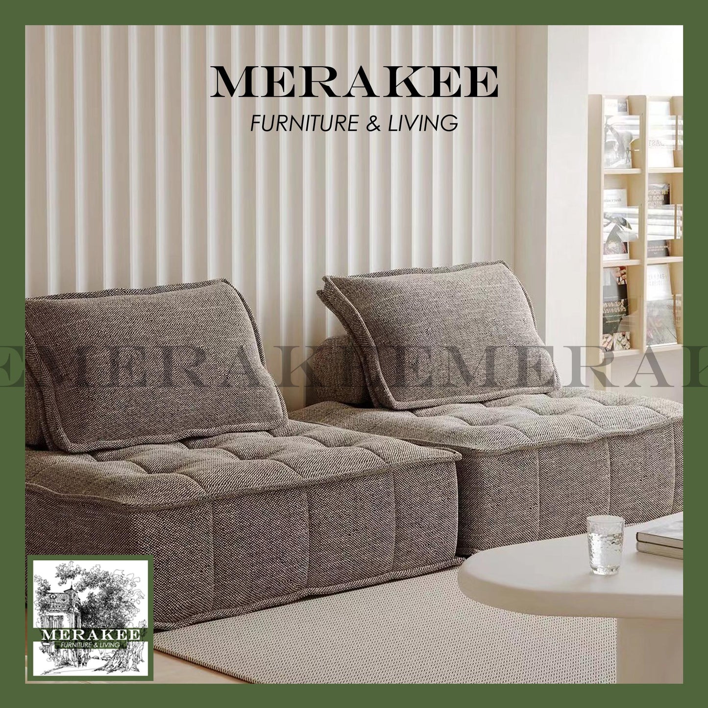 MERAKEE Compressed Modular/Sectional Sofa Firm Seat 5 Years Warranty High Flexibility T207