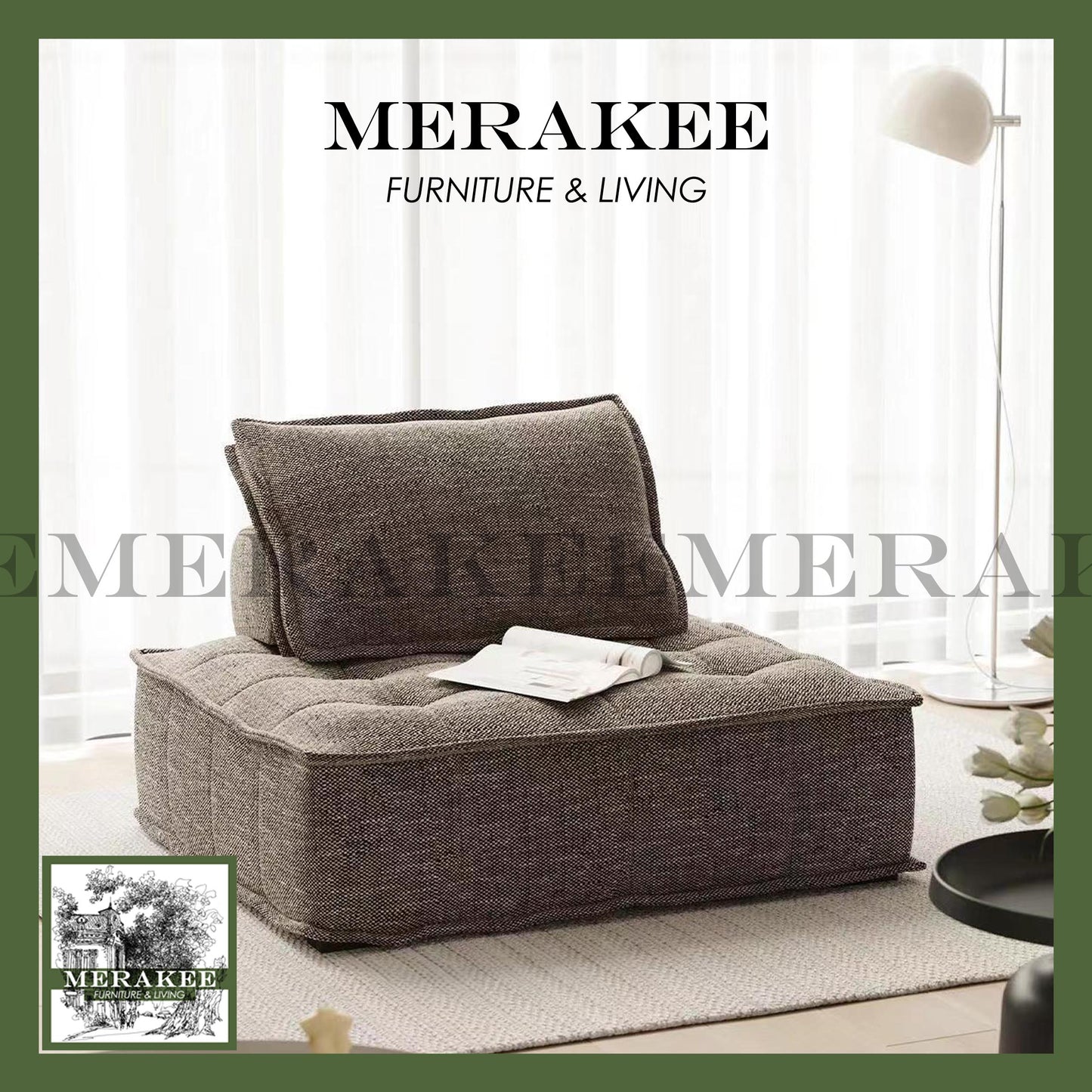 MERAKEE Compressed Modular/Sectional Sofa Firm Seat 5 Years Warranty High Flexibility T207