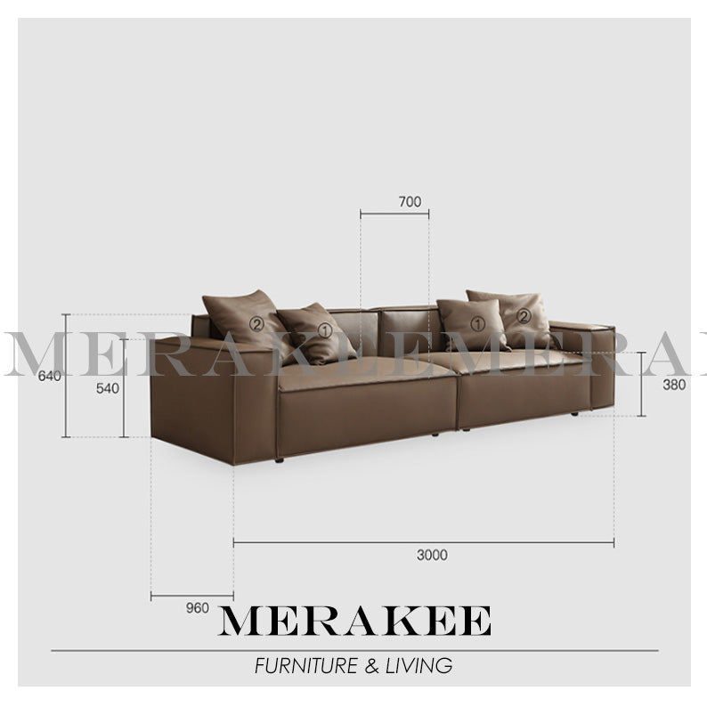 MERAKEE Leather 1/2/3/4 Seater Sofa Living Room Furniture XC818
