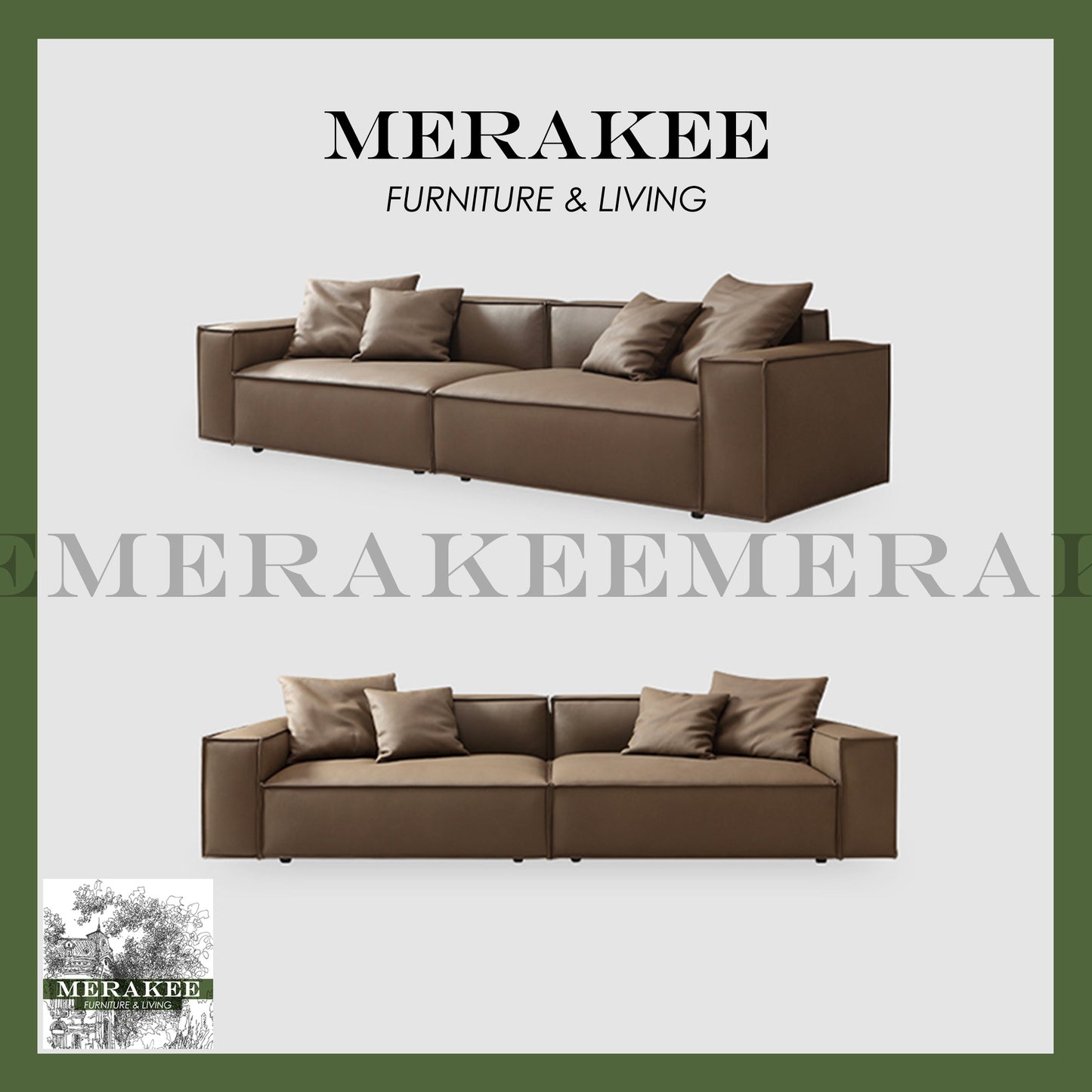 MERAKEE Leather 1/2/3/4 Seater Sofa Living Room Furniture XC818