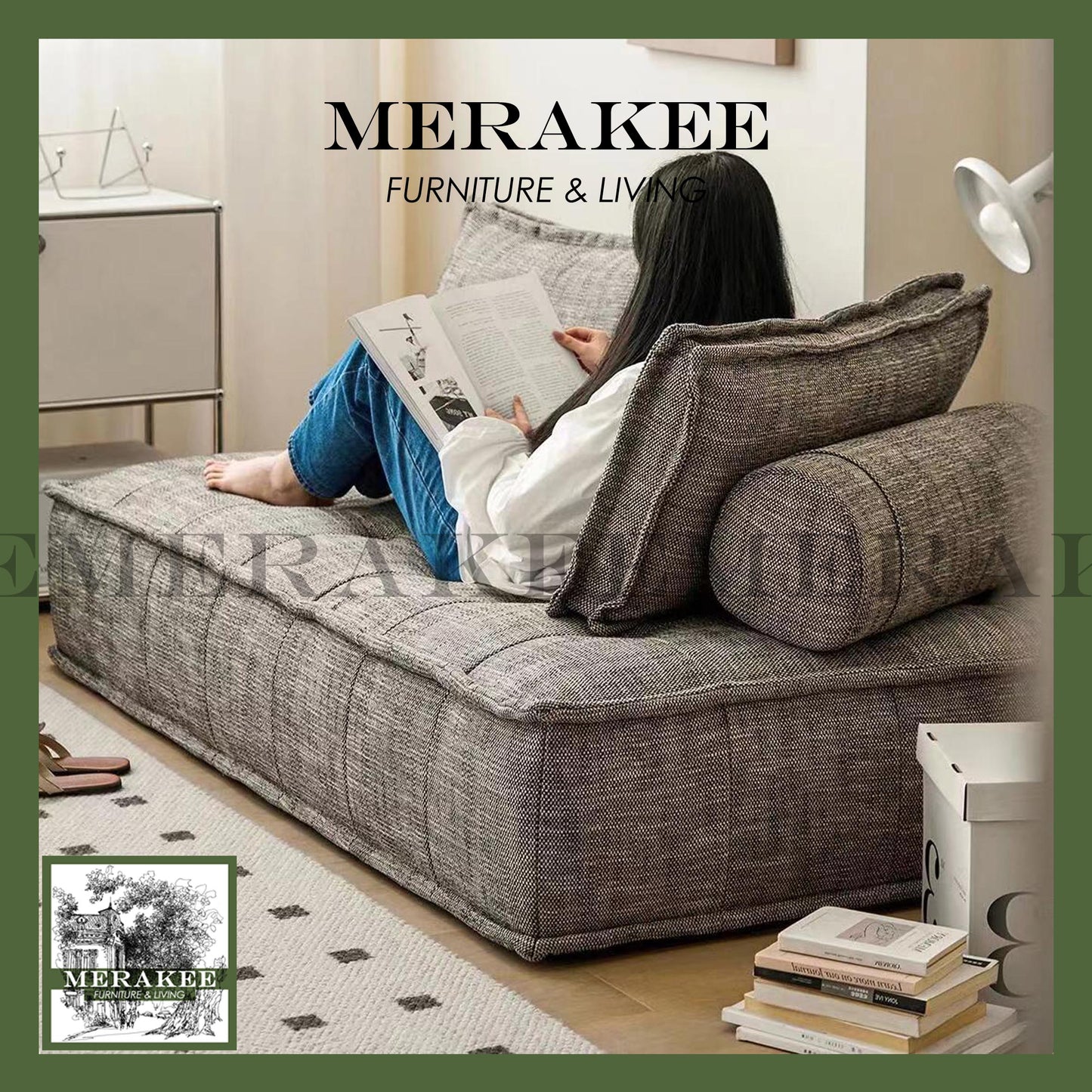 MERAKEE Compressed Modular/Sectional Sofa Firm Seat 5 Years Warranty High Flexibility T207