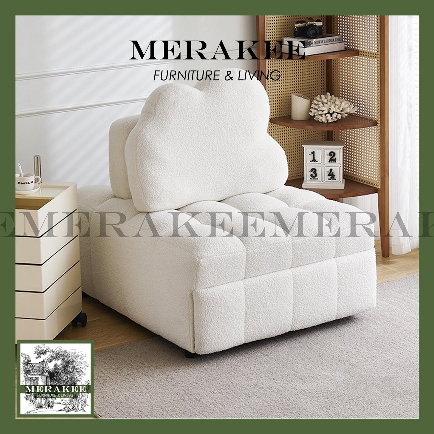 MERAKEE Multi Purpose Sofa Bed Color Solution Living Room Bedroom Furniture M008