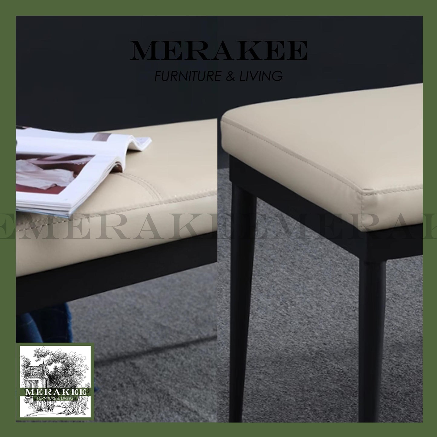 MERAKEE Dining Bench Changing Shoes Bench B40