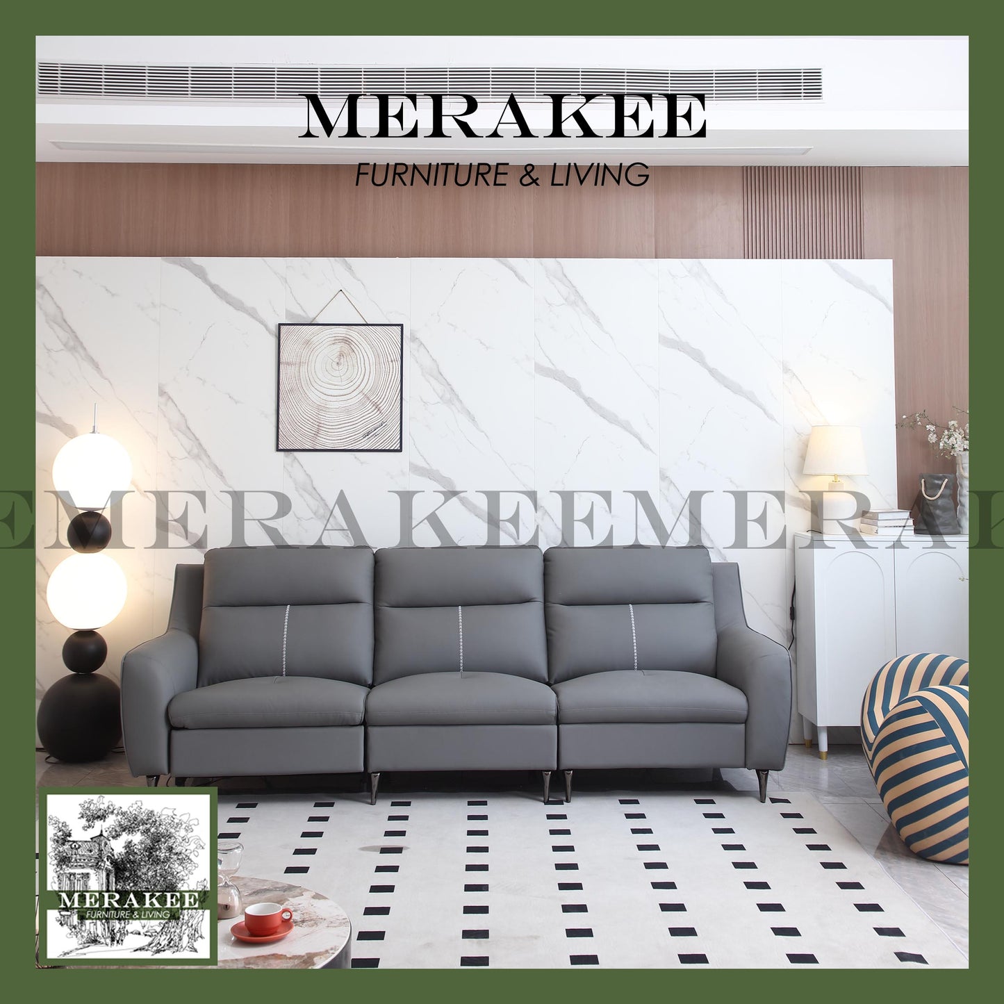 MERAKEE Full-Grain Genuine Leather Electric Recliner sofa 2/3/4 Seater Color Solution Living Room Furniture XC8826