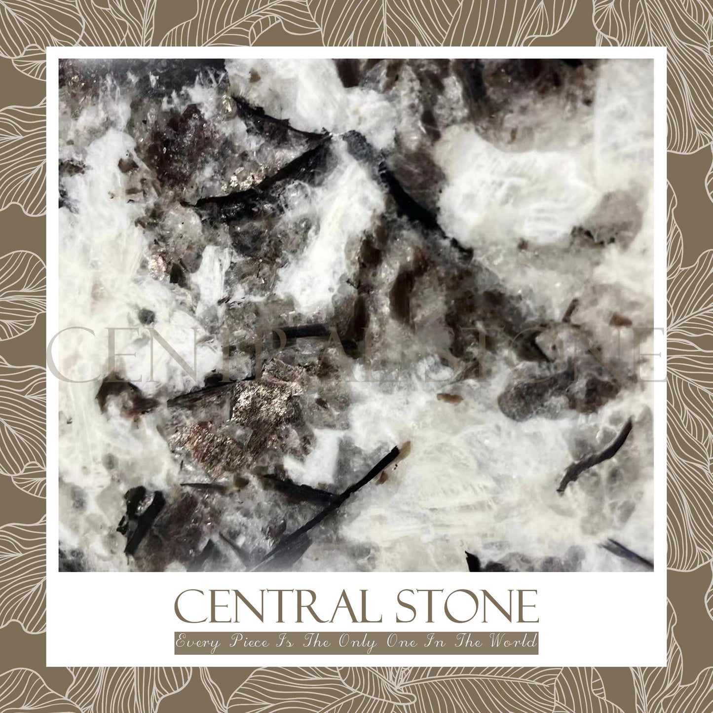 CENTRAL STONE Italian Natural Marble Quartz Coffee Side Table Dia40cm -Silver Fox