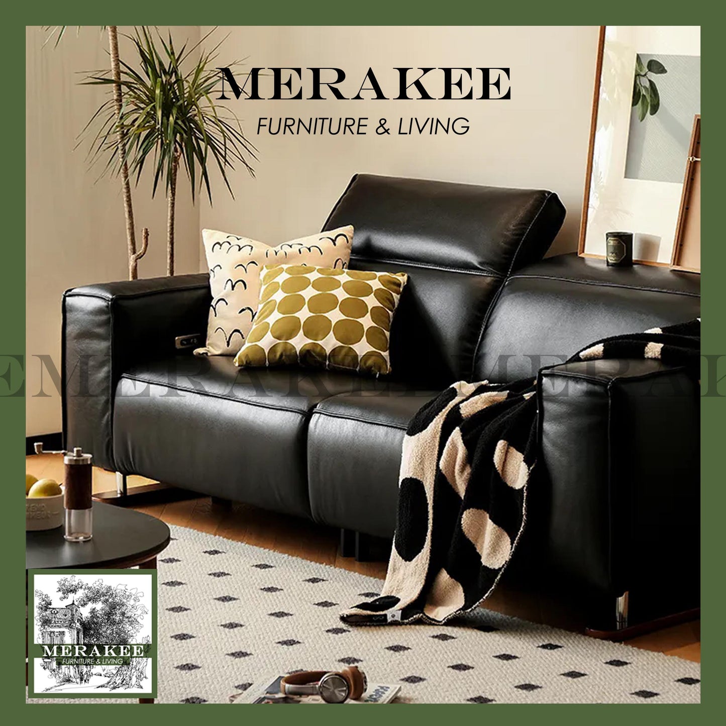 MERAKEE Full-Grain Genuine Leather Electric Recliner sofa 2/3/4 Seater Color Solution Living Room Furniture XC8839