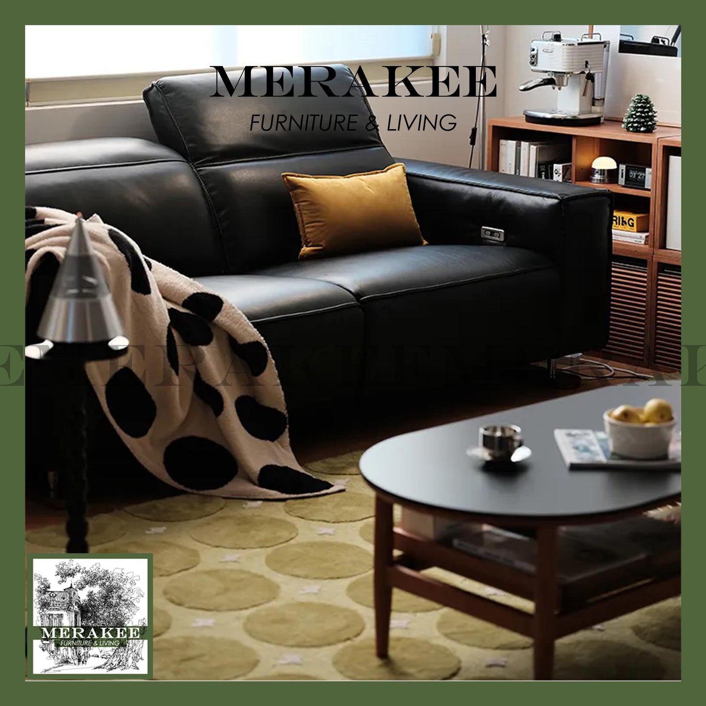 MERAKEE Full-Grain Genuine Leather Electric Recliner sofa 2/3/4 Seater Color Solution Living Room Furniture XC8839