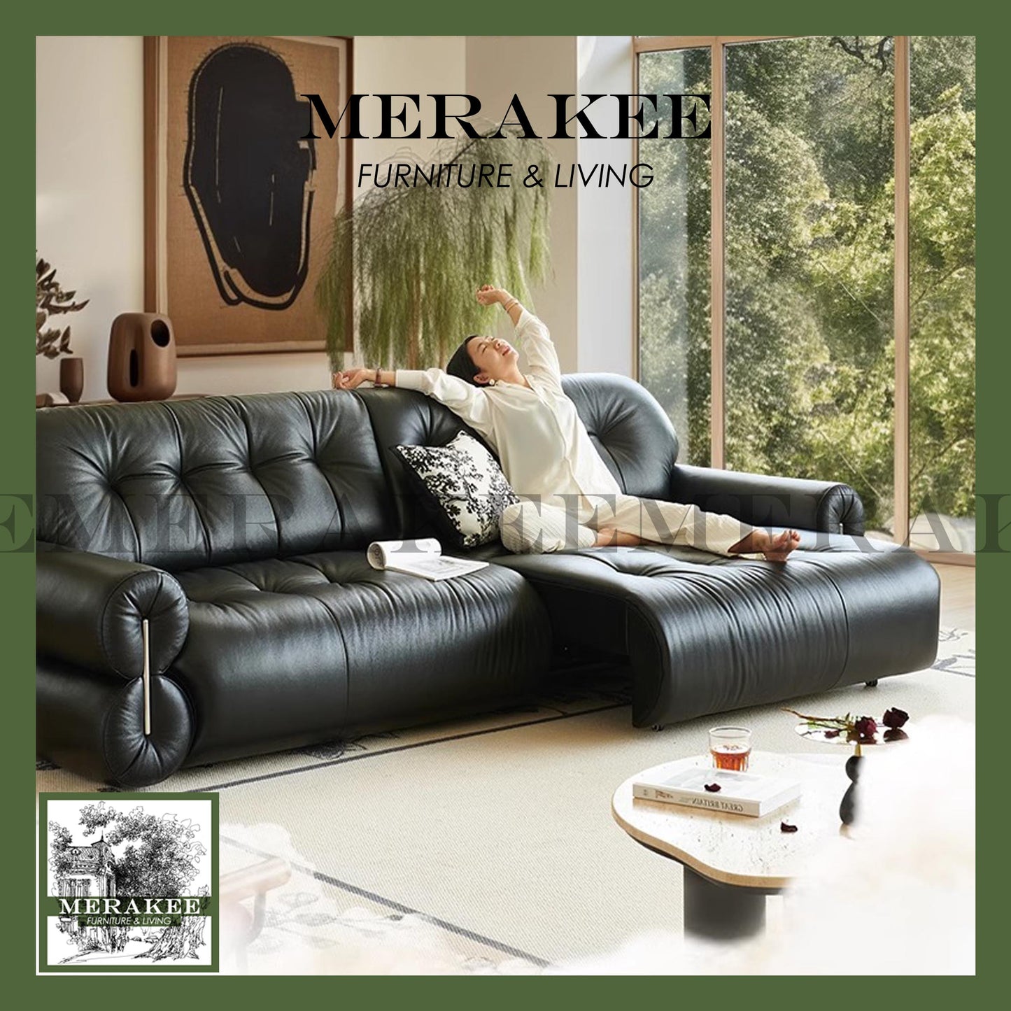 MERAKEE Full-Grain Genuine Leather Electric Recliner sofa 2/3 Seater Color Solution Living Room Furniture XC8843