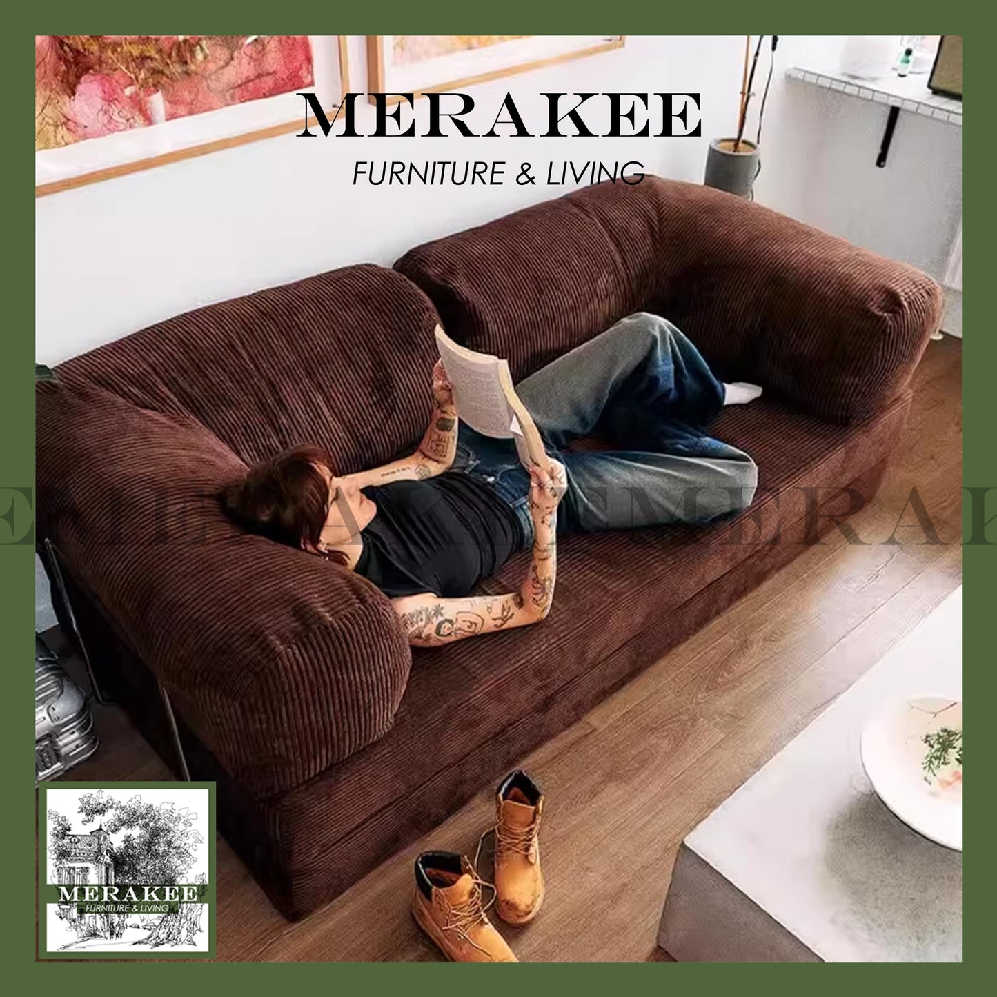 MERAKEE Compressed Multi-Functional Sofa 2/3 Seater Modular/Sectional Firm Seat High Flexibility C08
