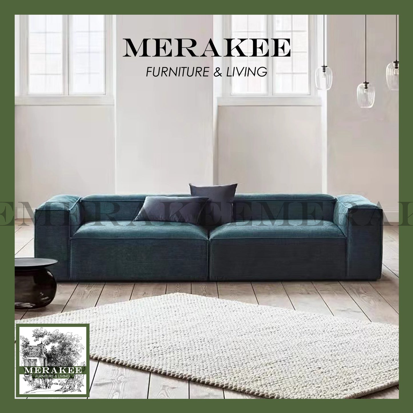 MERAKEE Compressed Sofa 3/4/4+ Seater Modular/Sectional Firm Seat High Flexibility C04