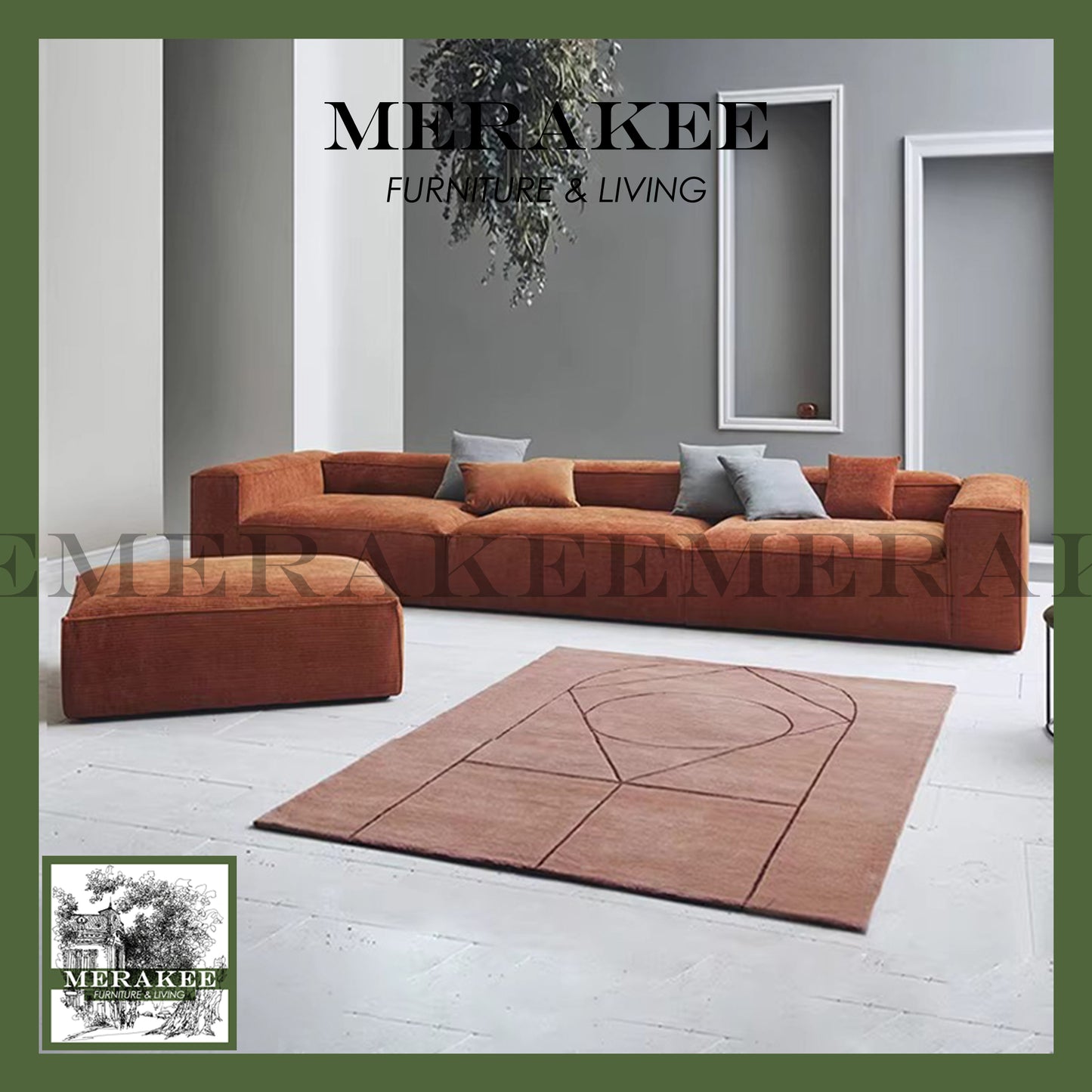 MERAKEE Compressed Sofa 3/4/4+ Seater Modular/Sectional Firm Seat High Flexibility C04