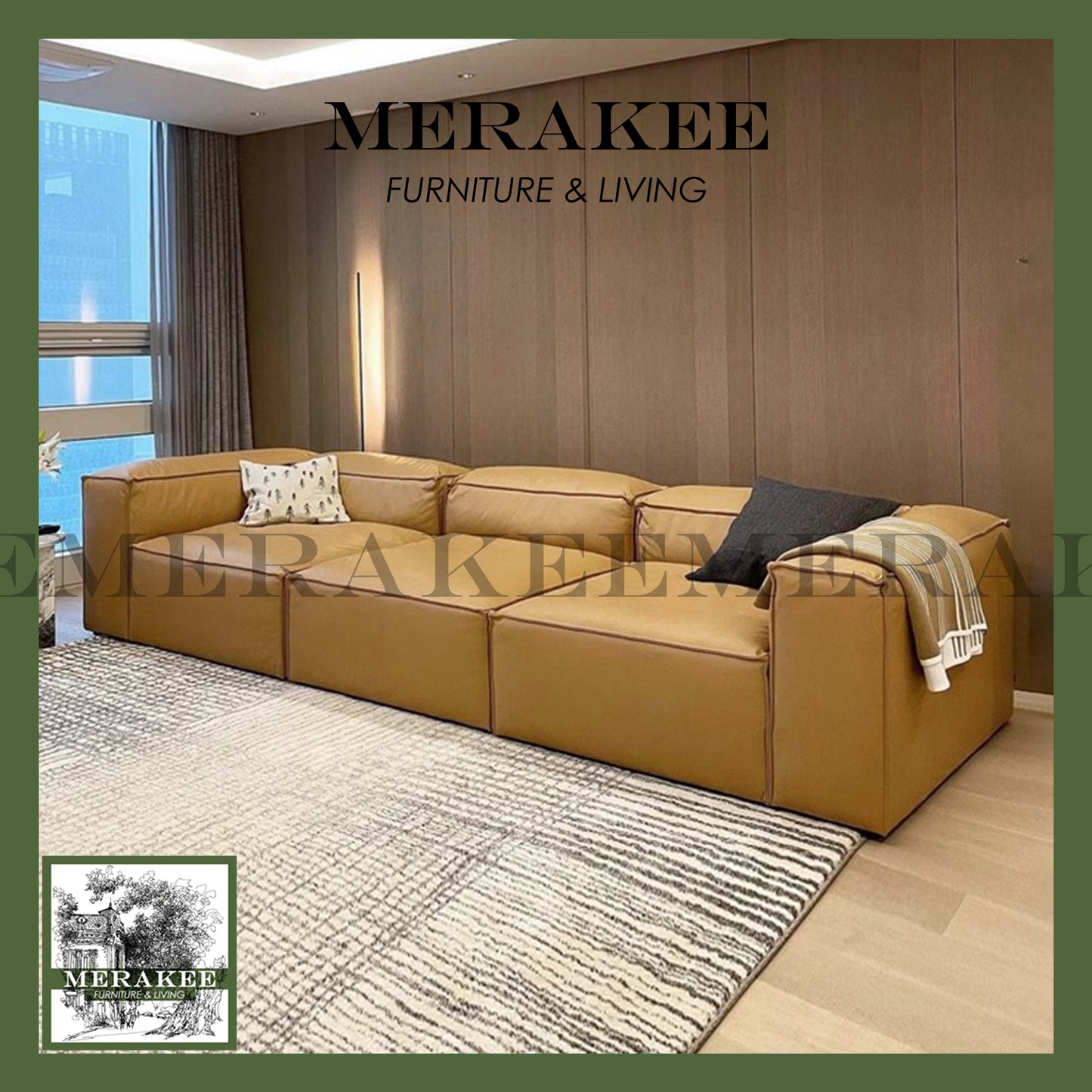 MERAKEE Compressed Sofa 3/4/4+ Seater Modular/Sectional Firm Seat High Flexibility C04