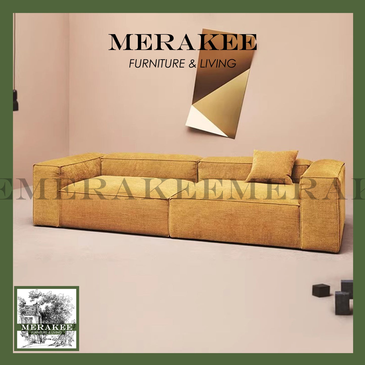 MERAKEE Compressed Sofa 3/4/4+ Seater Modular/Sectional Firm Seat High Flexibility C04