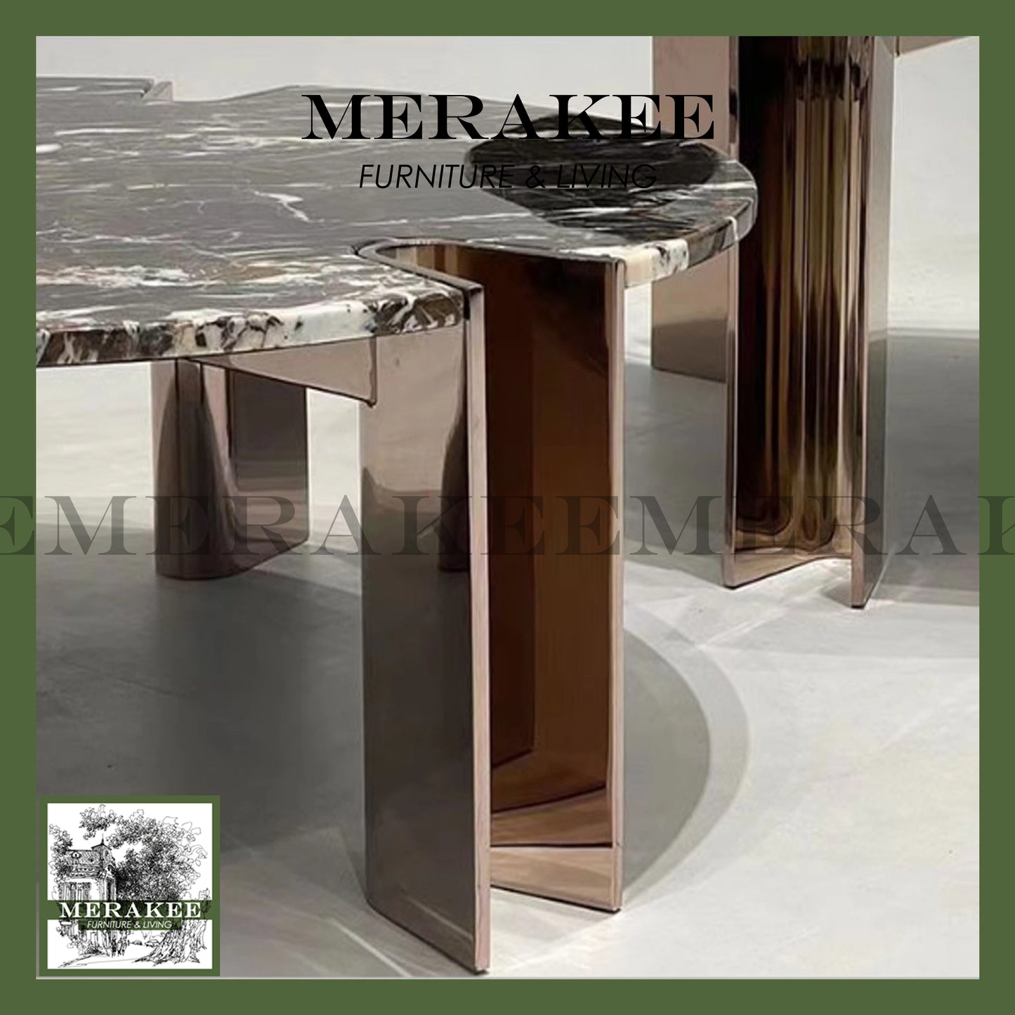 MERAKEE Natural Marble Coffee Table CT101