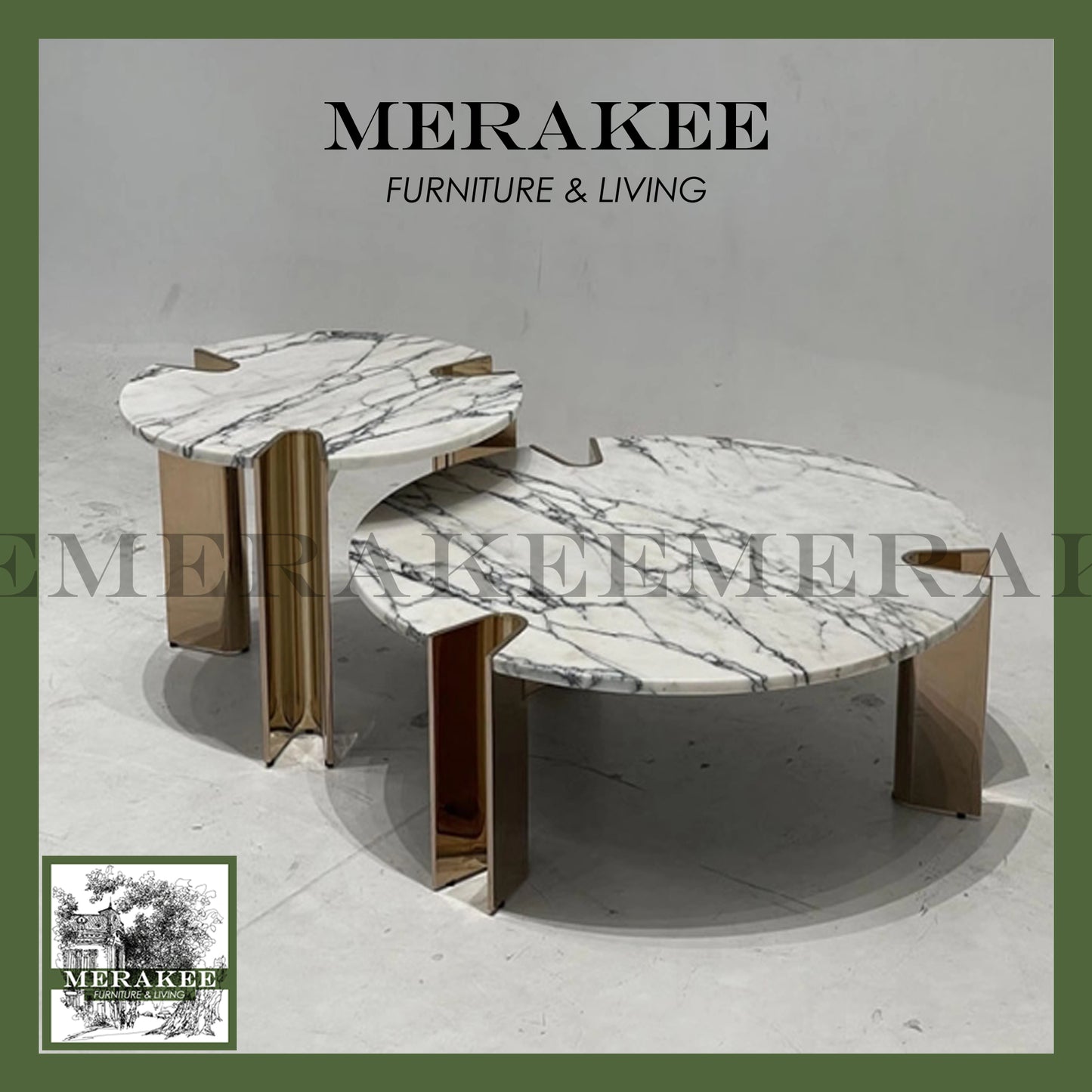 MERAKEE Natural Marble Coffee Table CT101