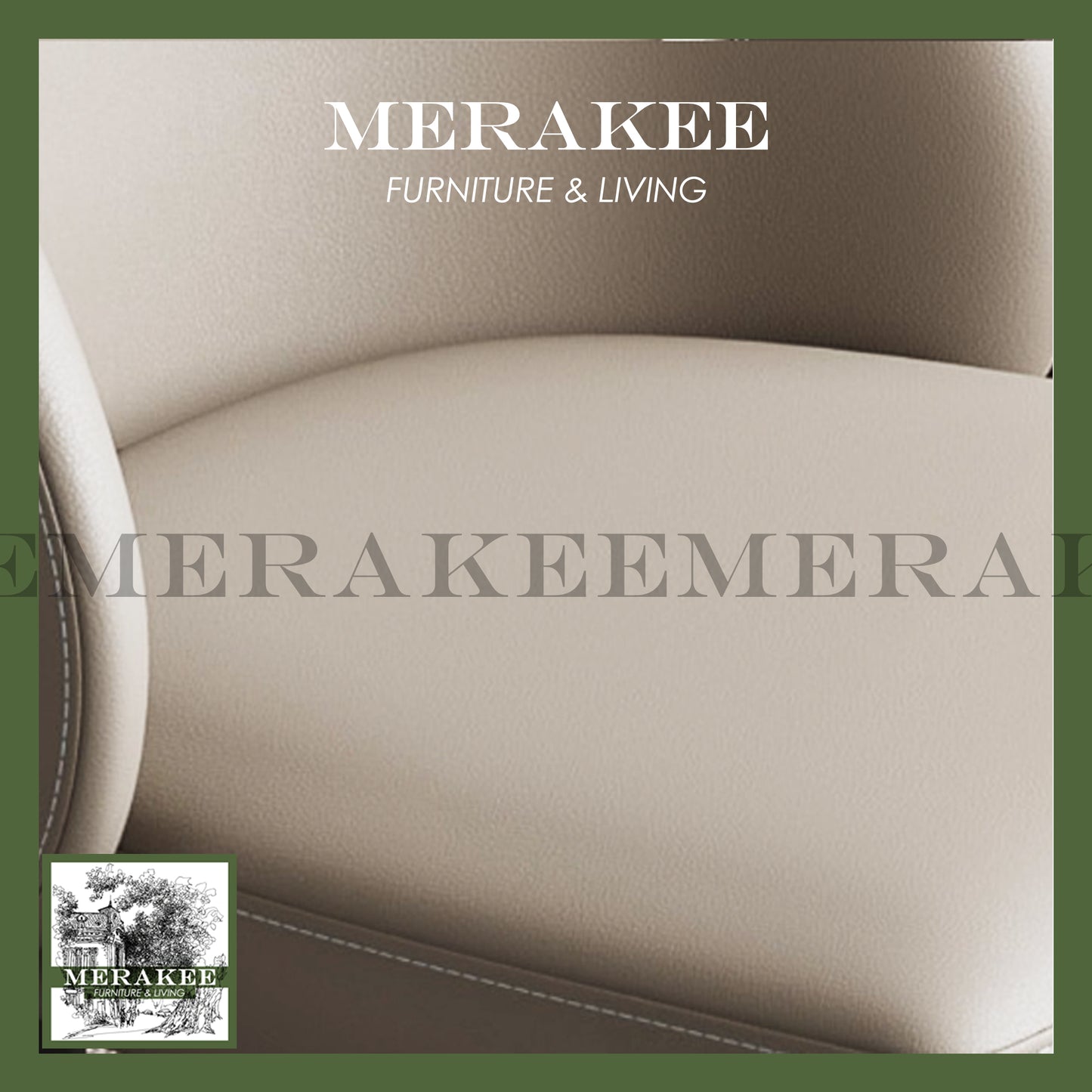 MERAKEE Dining Chair PU Leather/Fabric Solid Wood Frame Dining Room Furniture JC34