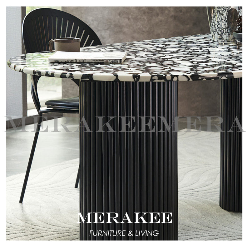 MERAKEE Customized Terrazzo Dining Table Dining Room Furniture X2