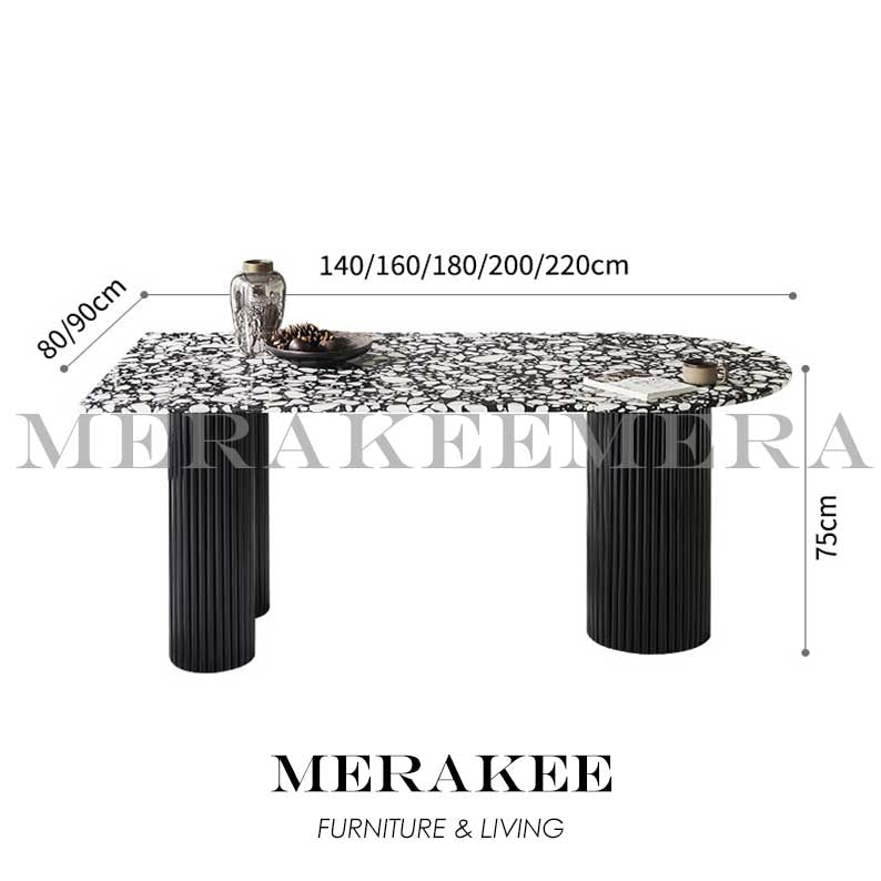 MERAKEE Customized Terrazzo Dining Table Dining Room Furniture X2