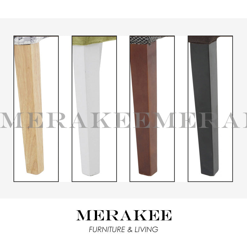 MERAKEE Dining Chair Fabric Solid Wood Leg Dining Room Furniture T010