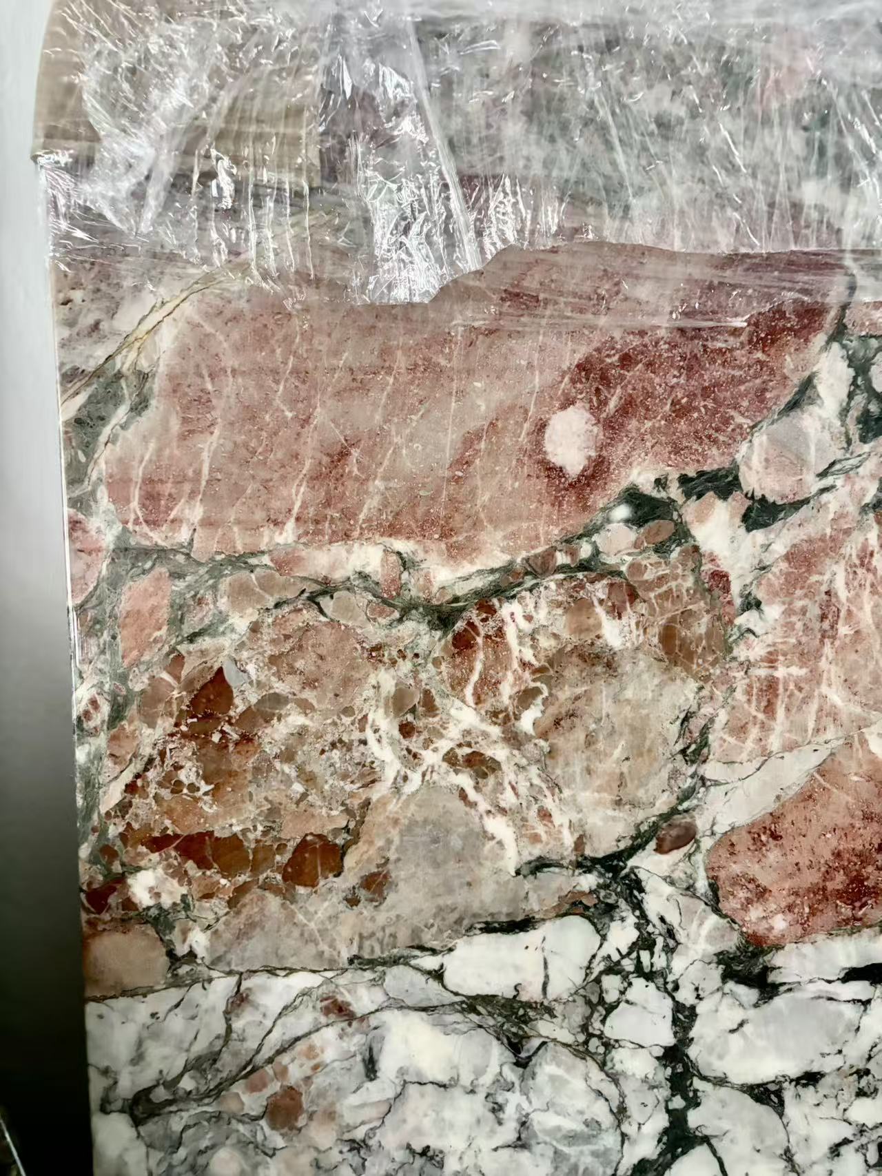 FINAL SALE! 1.8m Natural Marble "In Stock With Most Selections In Singapore" Customization For Dining Coffee Side Table Feature Wall Granite Stone Real Marble - Four Season Pink