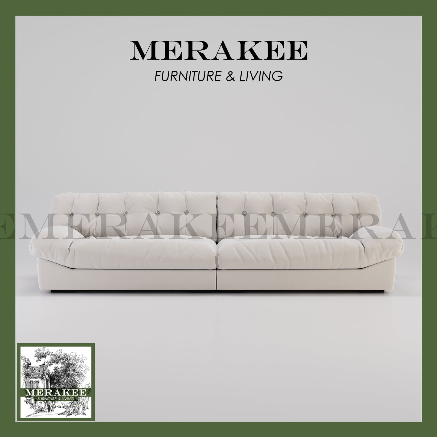 MERAKEE Fabric 1/2/3/4 Seater Cloud Sofa Color Solution Living Room Furniture JC083