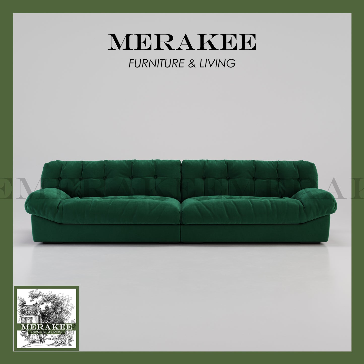 MERAKEE Fabric 1/2/3/4 Seater Cloud Sofa Color Solution Living Room Furniture JC083