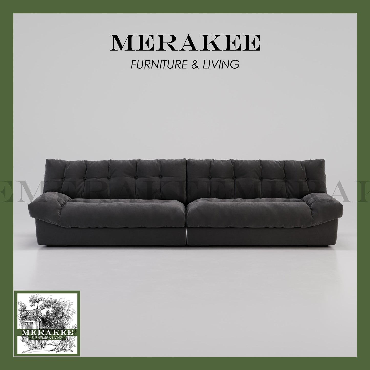 MERAKEE Fabric 1/2/3/4 Seater Cloud Sofa Color Solution Living Room Furniture JC083