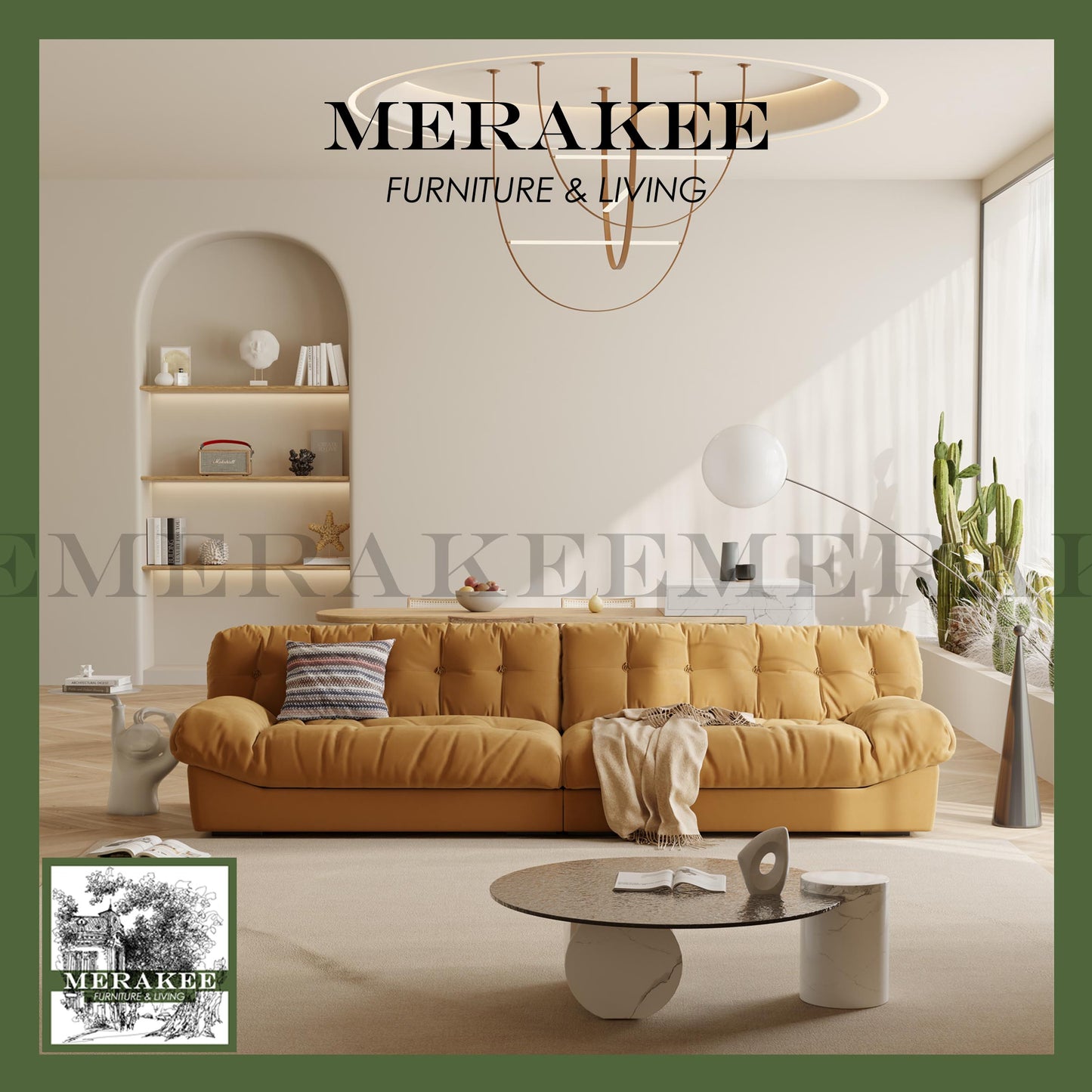 MERAKEE Fabric 1/2/3/4 Seater Cloud Sofa Color Solution Living Room Furniture JC083