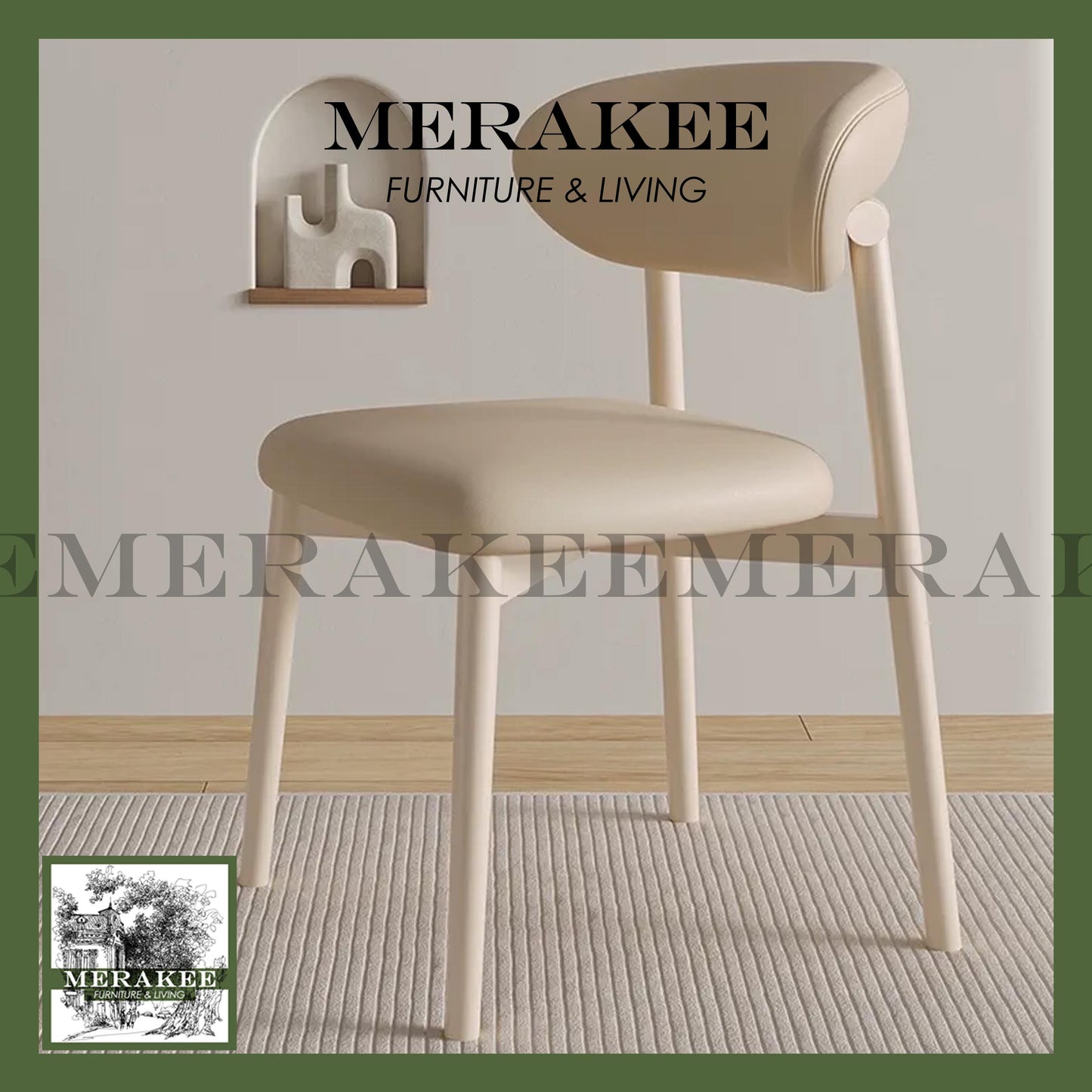 MERAKEE Dining Chair Solid Wood Dining Room Furniture JCY28
