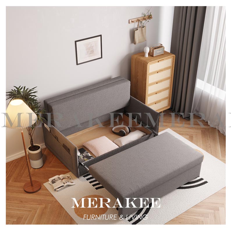 MERAKEE Multi Purpose Sofa Bed With Large Storage Color Solution Living Room Bedroom Furniture JC215