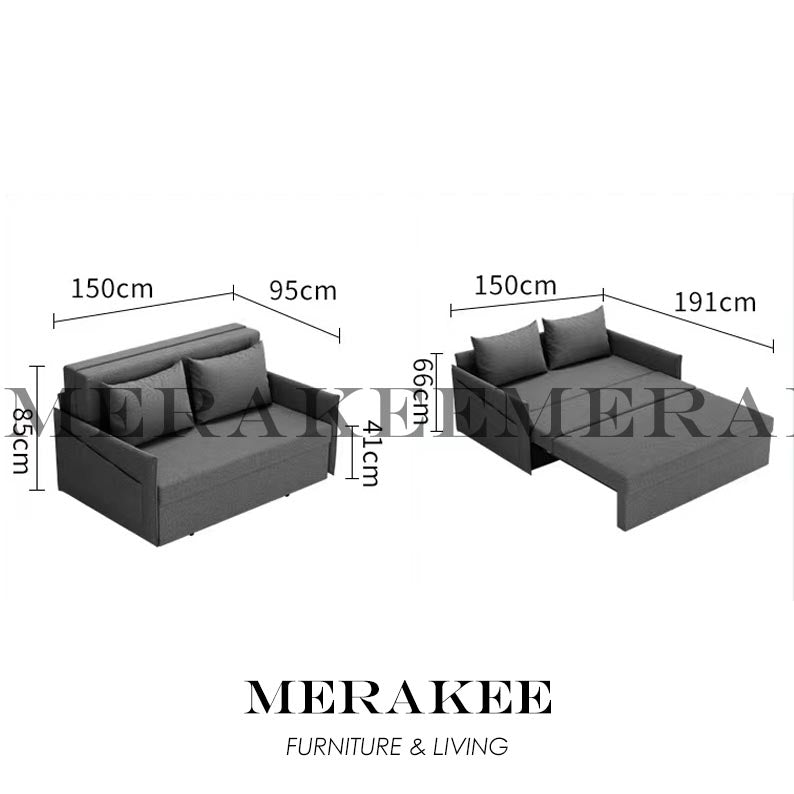 MERAKEE Multi Purpose Sofa Bed With Large Storage Color Solution Living Room Bedroom Furniture JC215