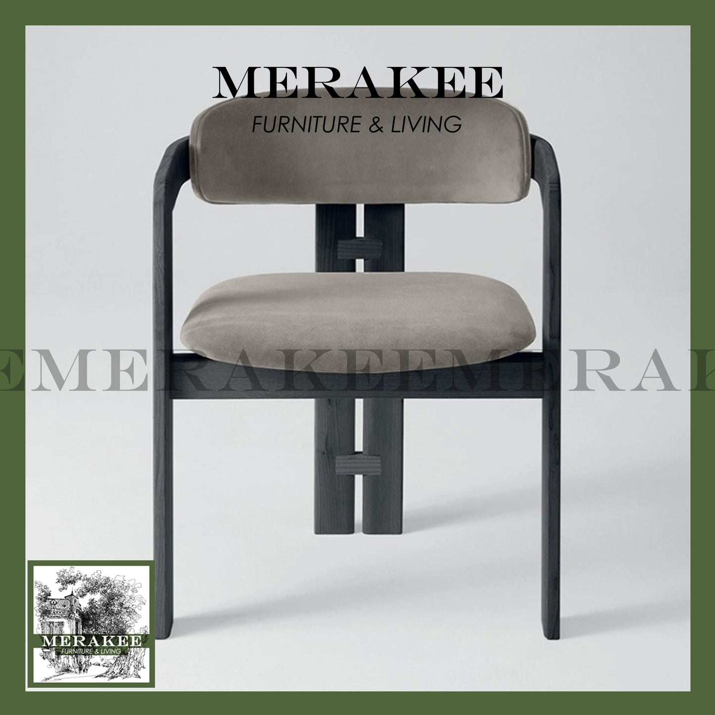 MERAKEE Dining Chair Solid Wood Chair Dining Room Furniture XY12