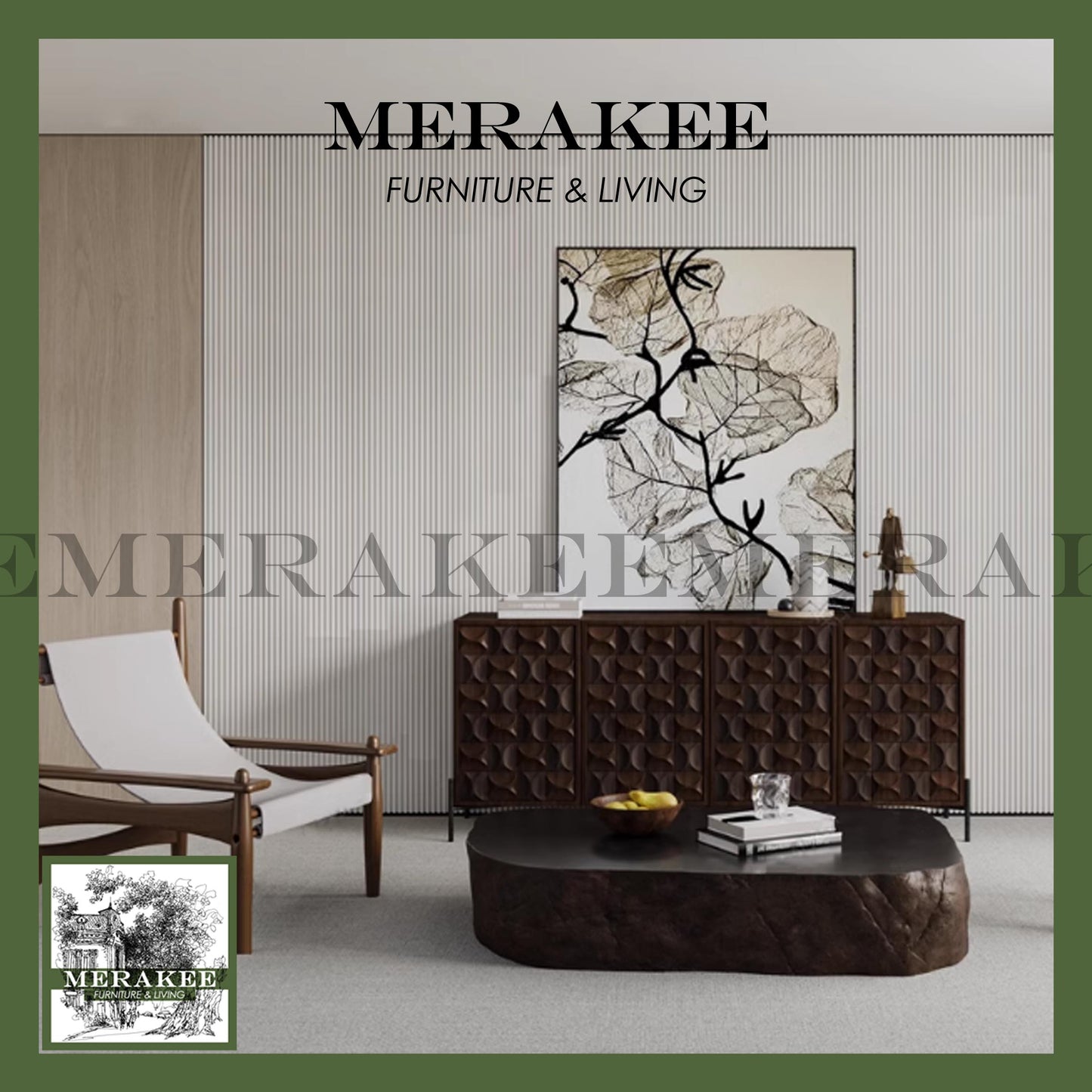 MERAKEE Solid Wood Cabinet TV Console Storage Living Room Dining Room Bedroom Furniture XD03