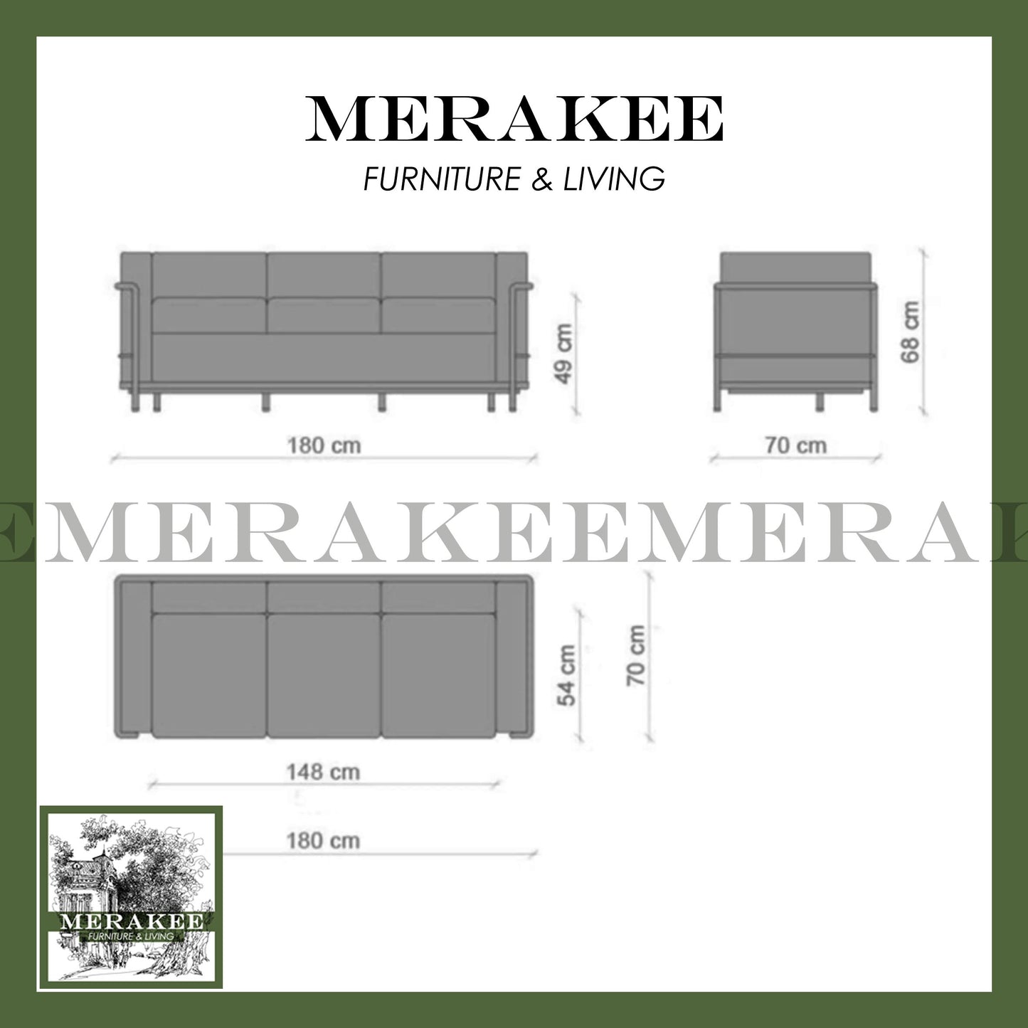 MERAKEE PU/Genuine Leather 1/2/3 Seater Sofa Color Solution Living Room Furniture YM09