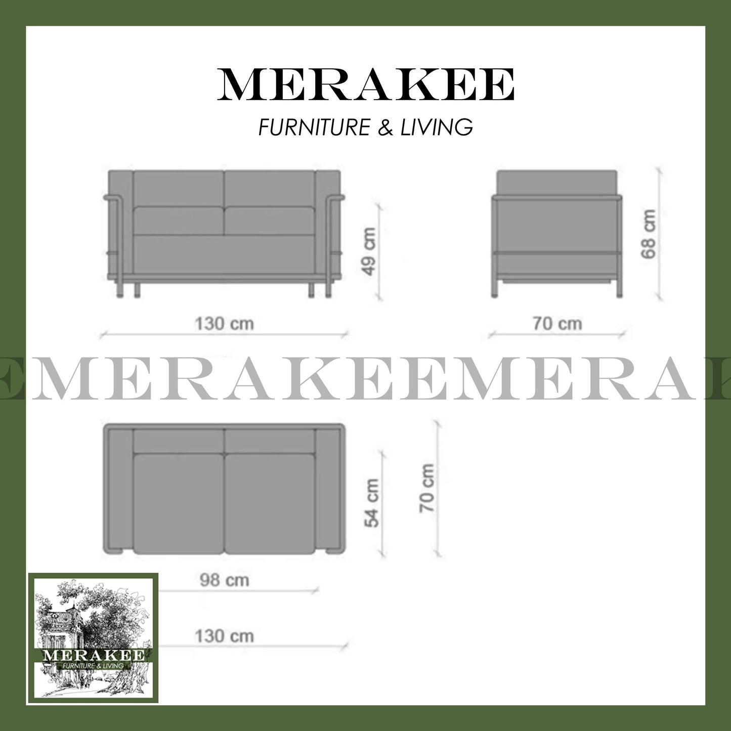MERAKEE PU/Genuine Leather 1/2/3 Seater Sofa Color Solution Living Room Furniture YM09